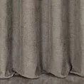 Zasłona szyta na taśmie 5 cm brązowa z miękkiej w dotyku tkaniny szenilowej