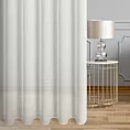 Firana szyta na taśmie 5 cm kremowa z delikatnej matowej etaminy o niestandardowej wysokości 360cm, wykończona obciążnikiem
