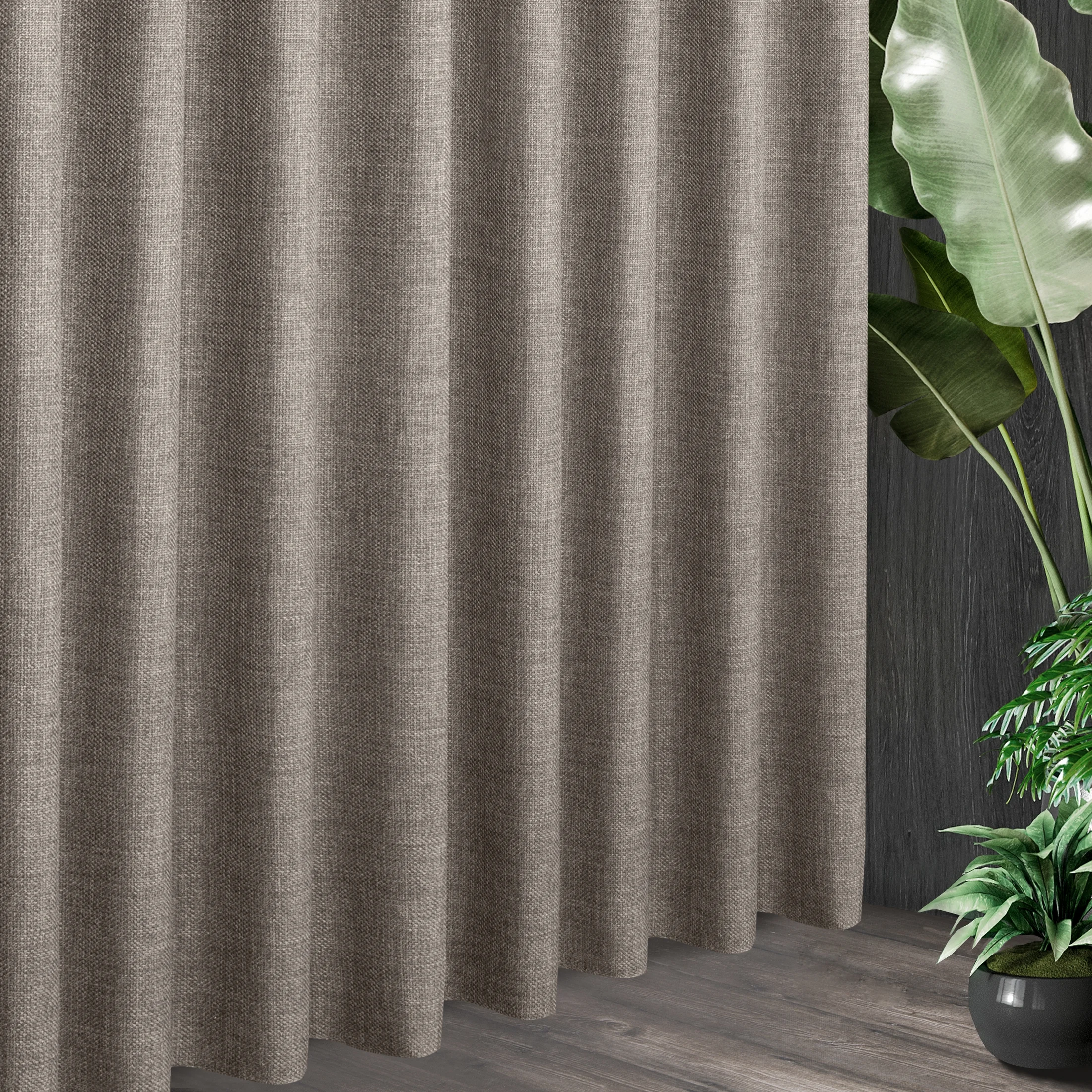 Tkanina zasłonowa o grubszym widocznym splocie