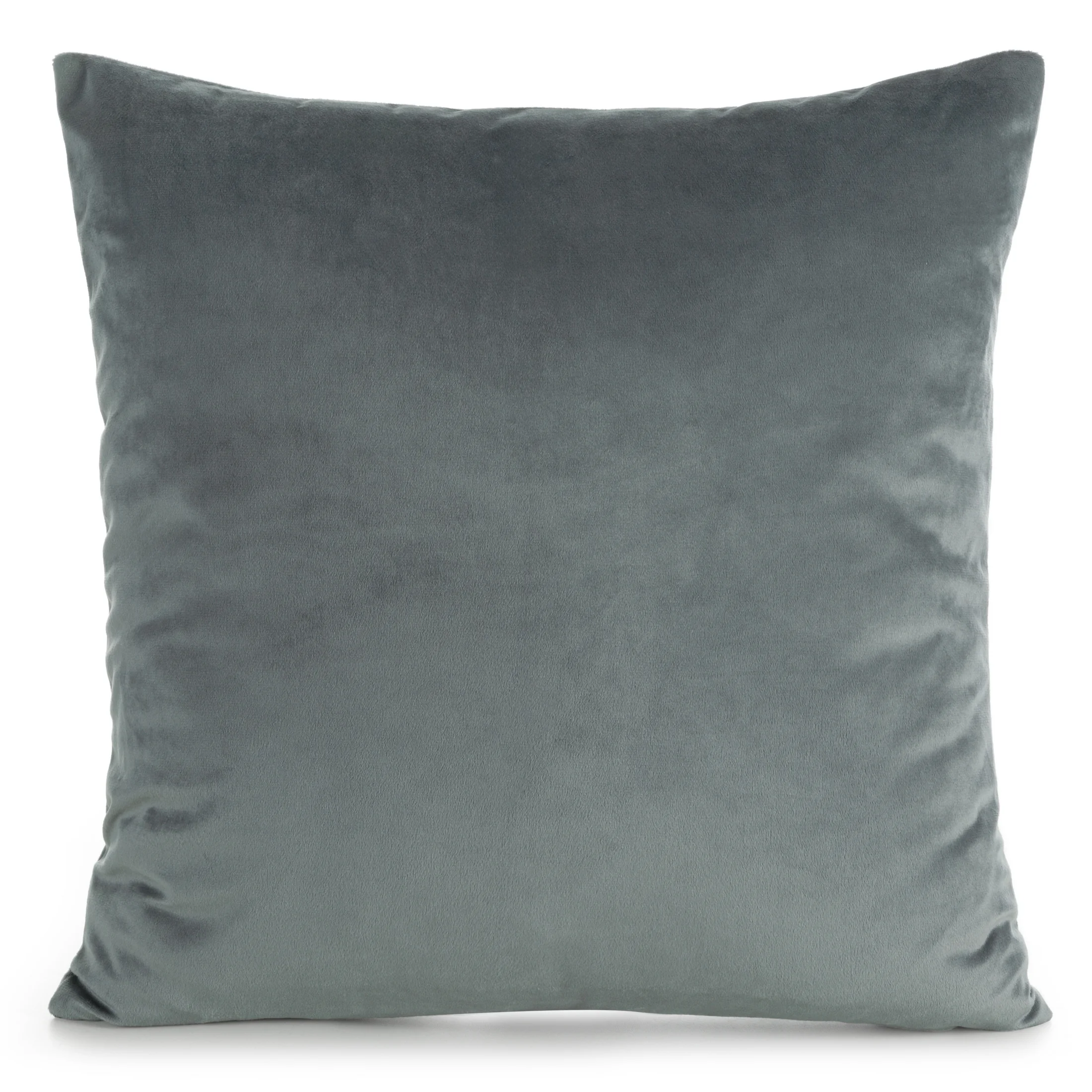 Poszewka na poduszkę 45x45 cm welwetowa, gładka stalowa o delikatnym połysku GAJA 1 | eurofirany