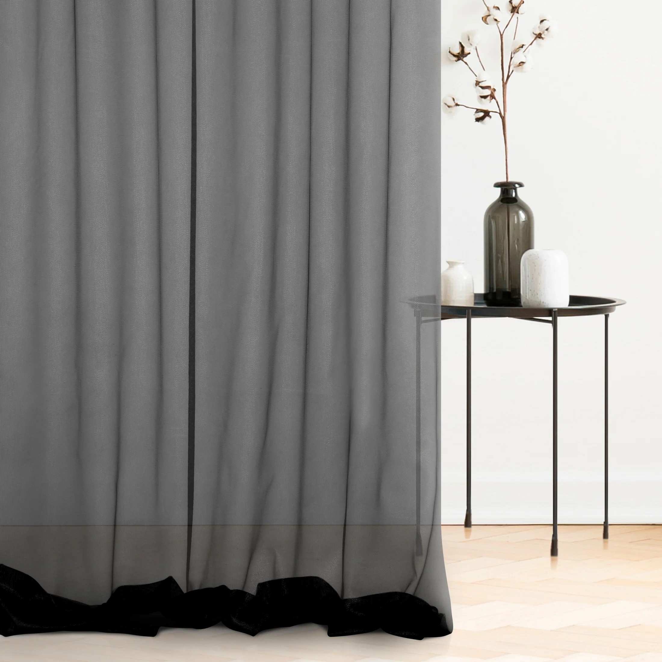 Tkanina firanowa gładka, matowa, mikrosiateczka z kolekcji Eva Minge