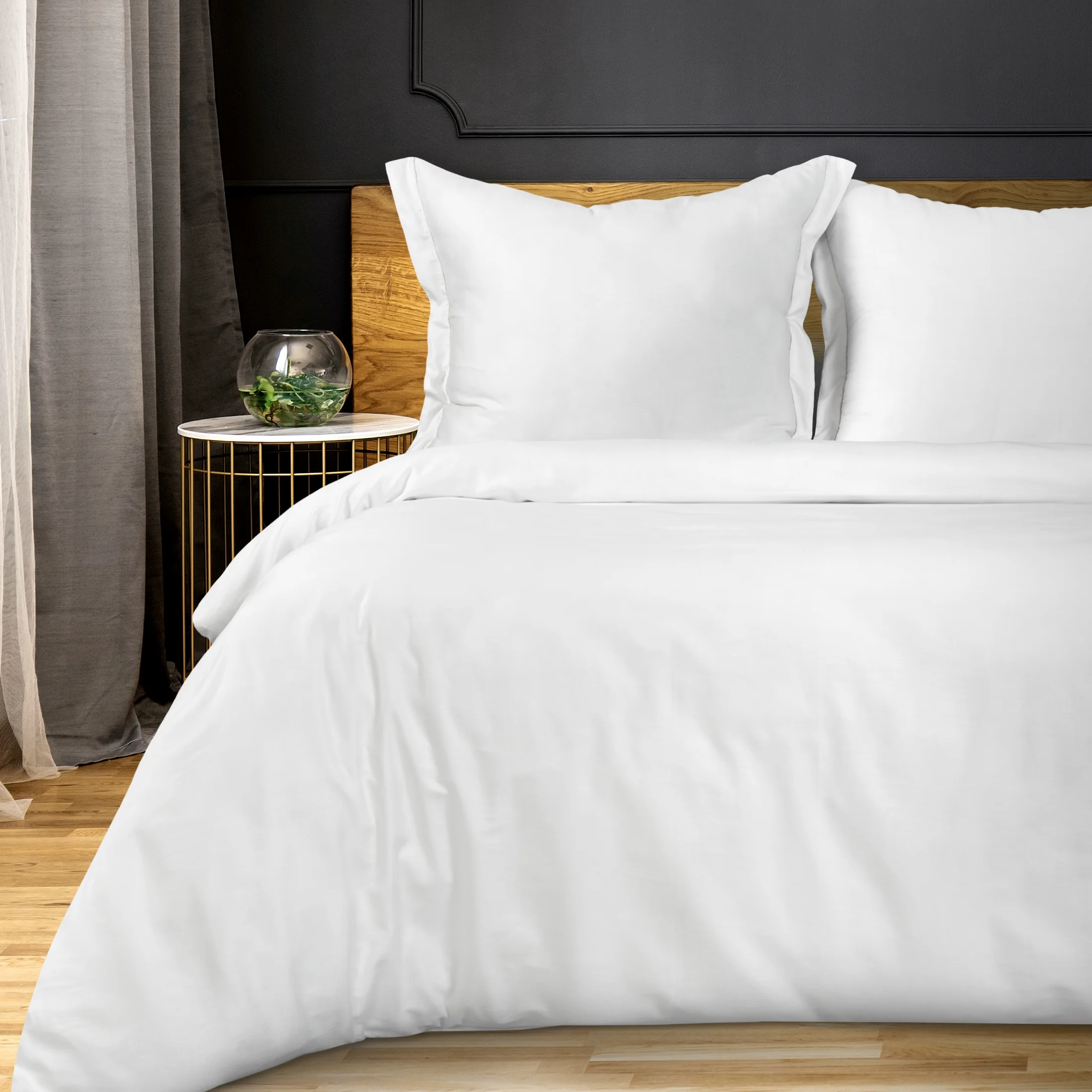 Pościel 220x200 cm bawełniana kolor biały z ozdobną lamówką DIVA 8 Diva Line | eurofirany