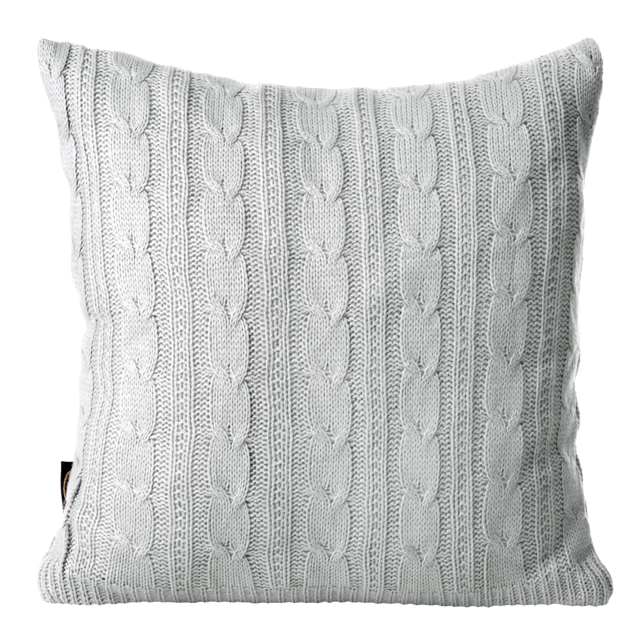 Poszewka na poduszkę 45x45 cm srebrna z drobnym plecionym wzorem AKRYL 5 | eurofirany
