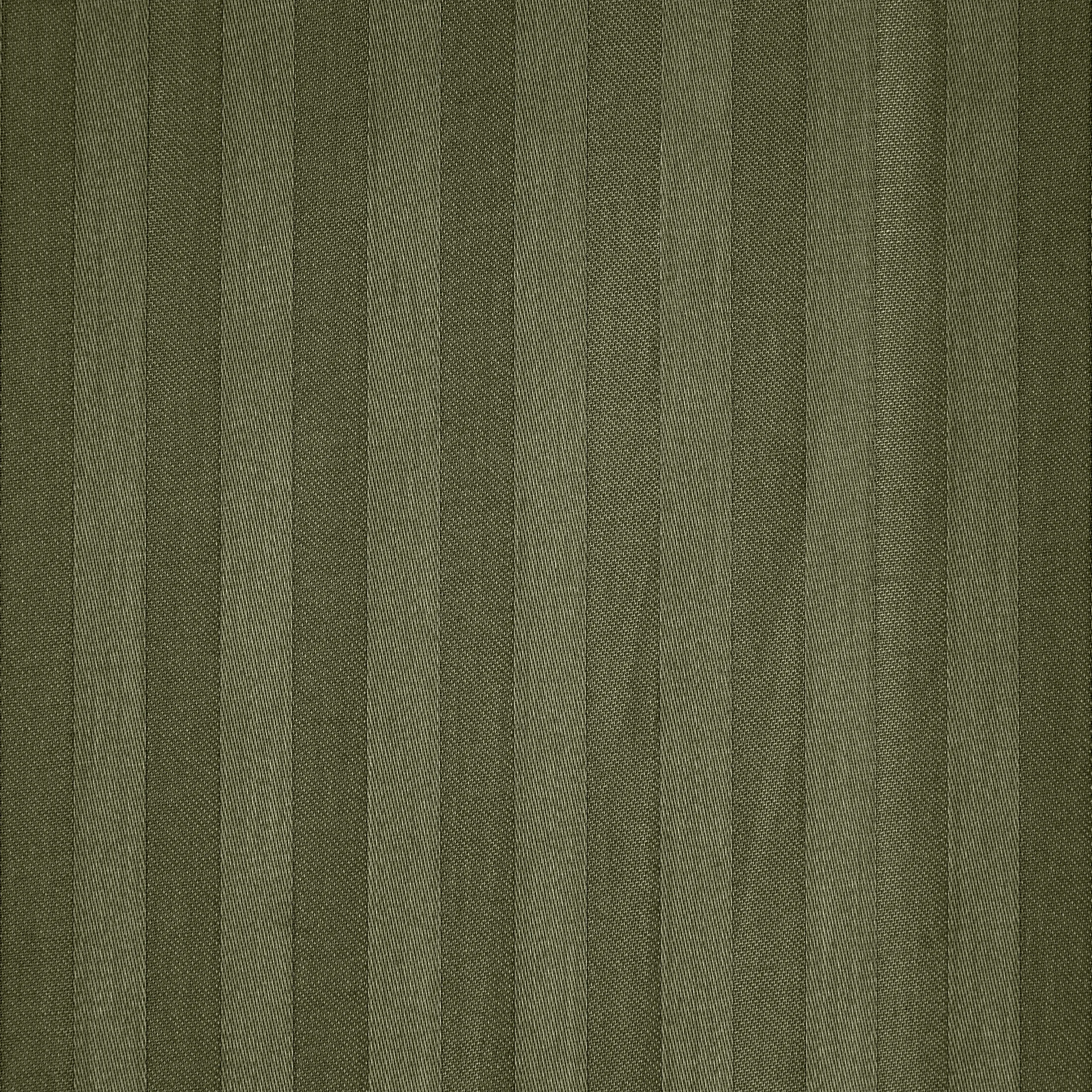 Pościel 140x200 cm komplet 2 częściowy satyna bawełniana kolor oliwkowy w drobne prążki VERA