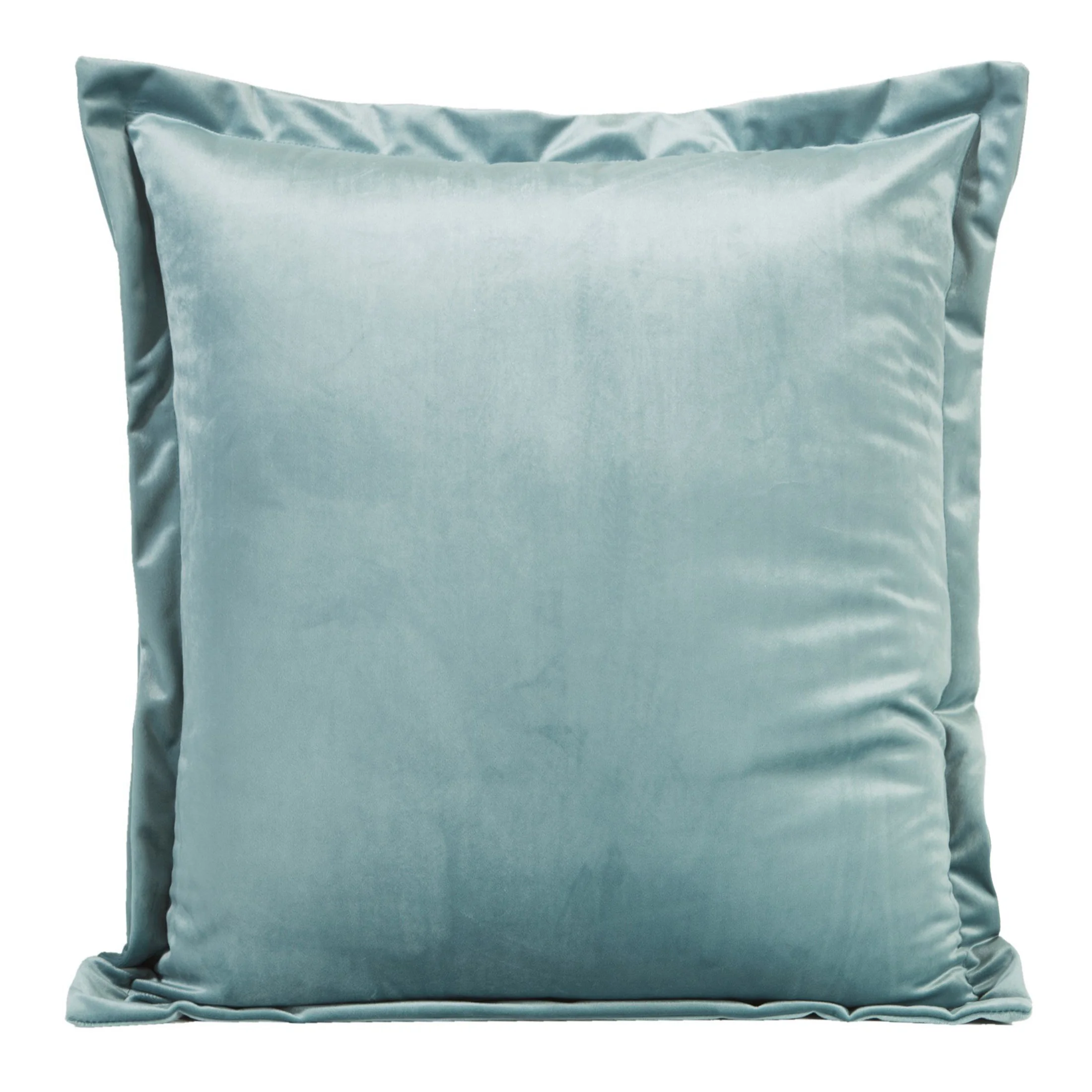 Poszewka na poduszkę 45x45 cm welwetowa morska z ozdobnymi brzegami RIA Diva Line | eurofirany