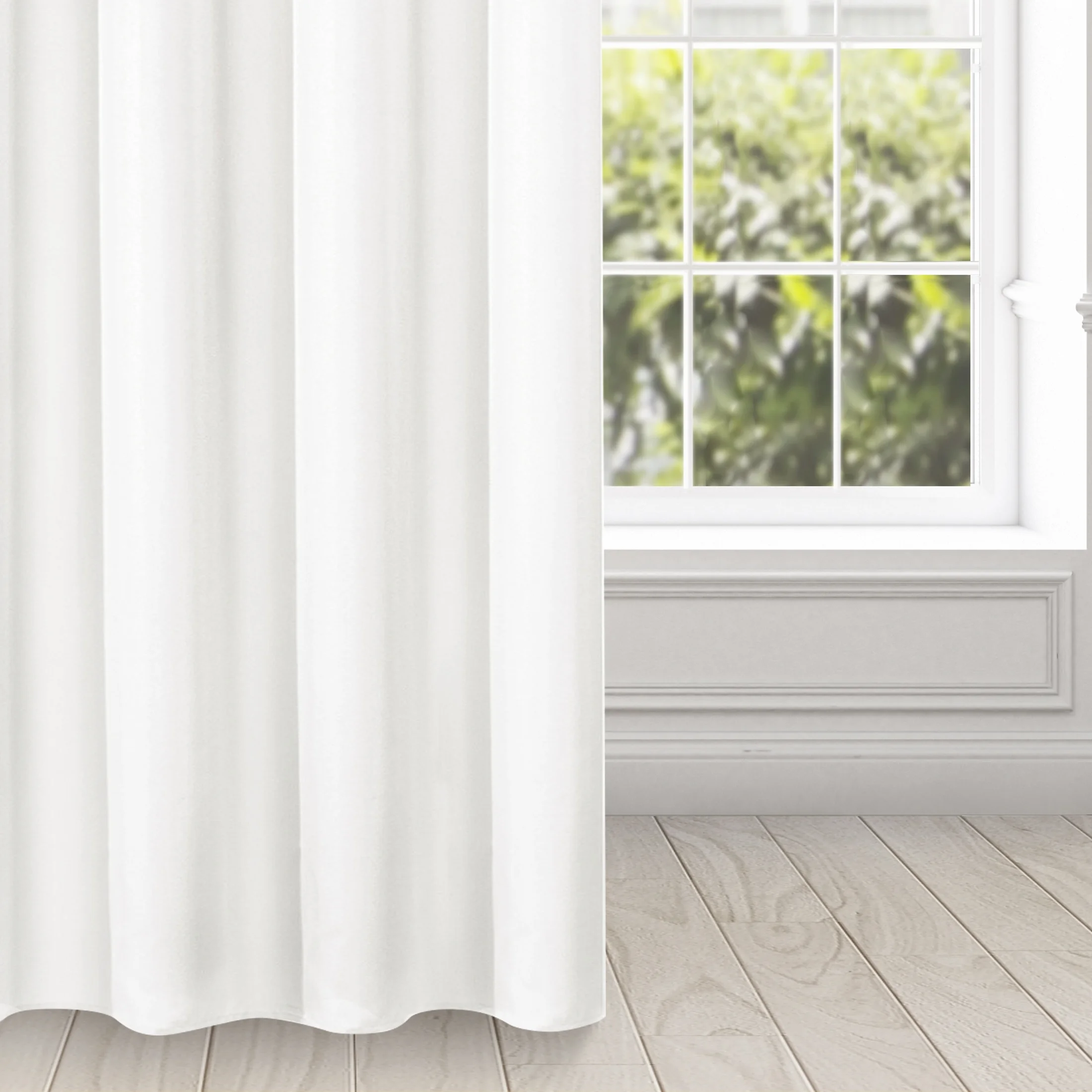 Zasłona biała z matowej gładkiej tkaniny 140x250 cm przelotka - RITA | eurofirany