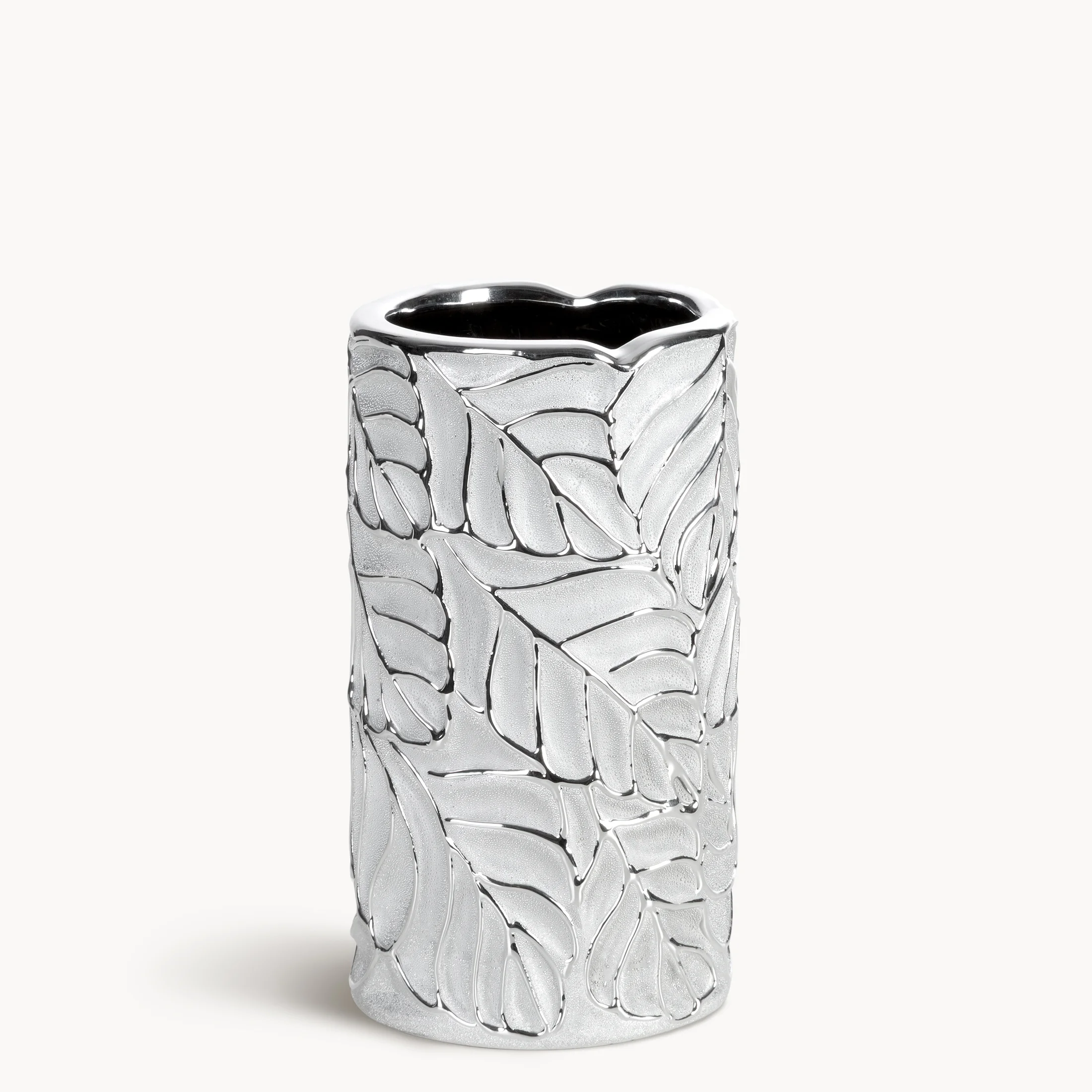 Wazon ceramiczny MIRIAM z tłoczonym wzorem liści | eurofirany