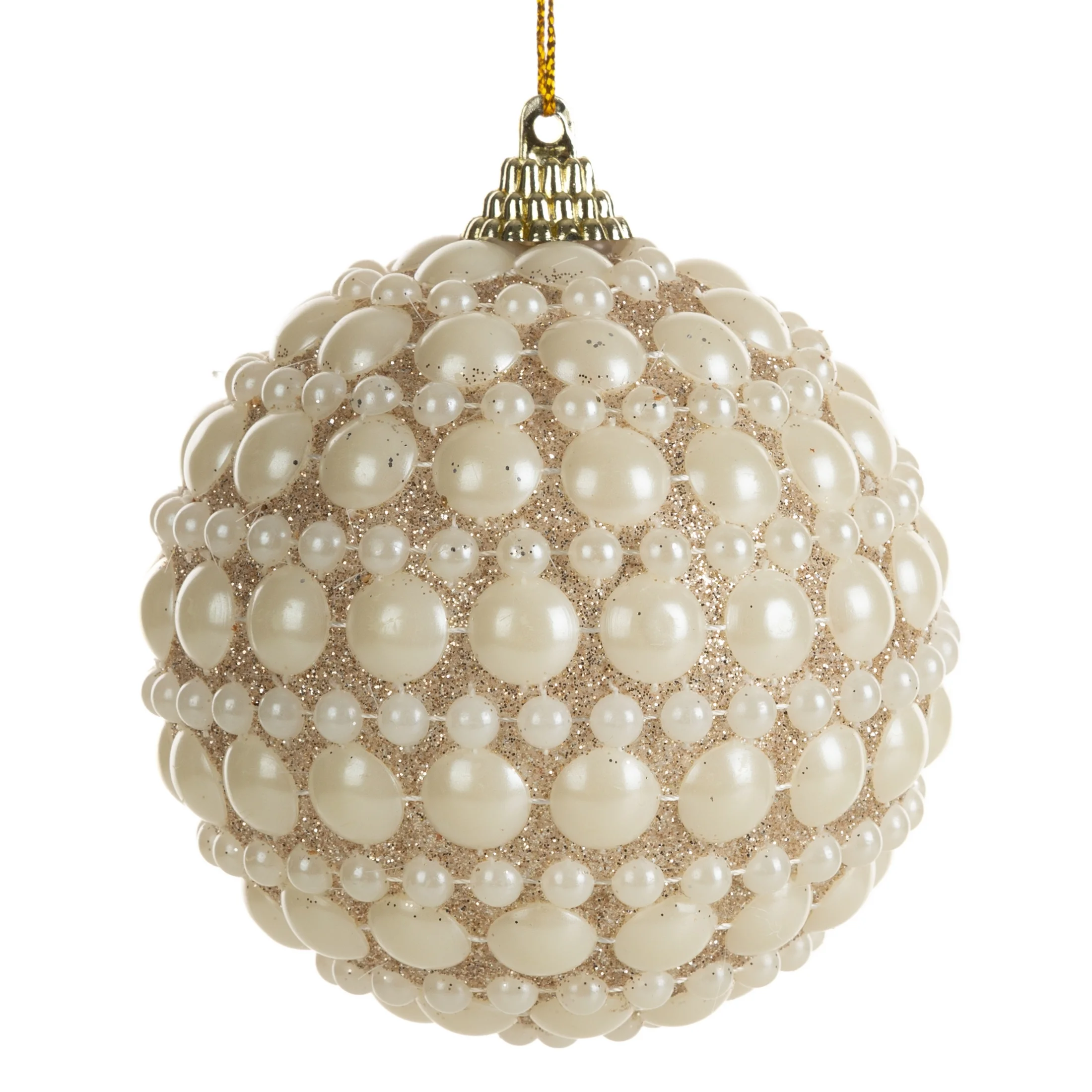 Bombka choinkowa zdobiona perełkami | eurofirany