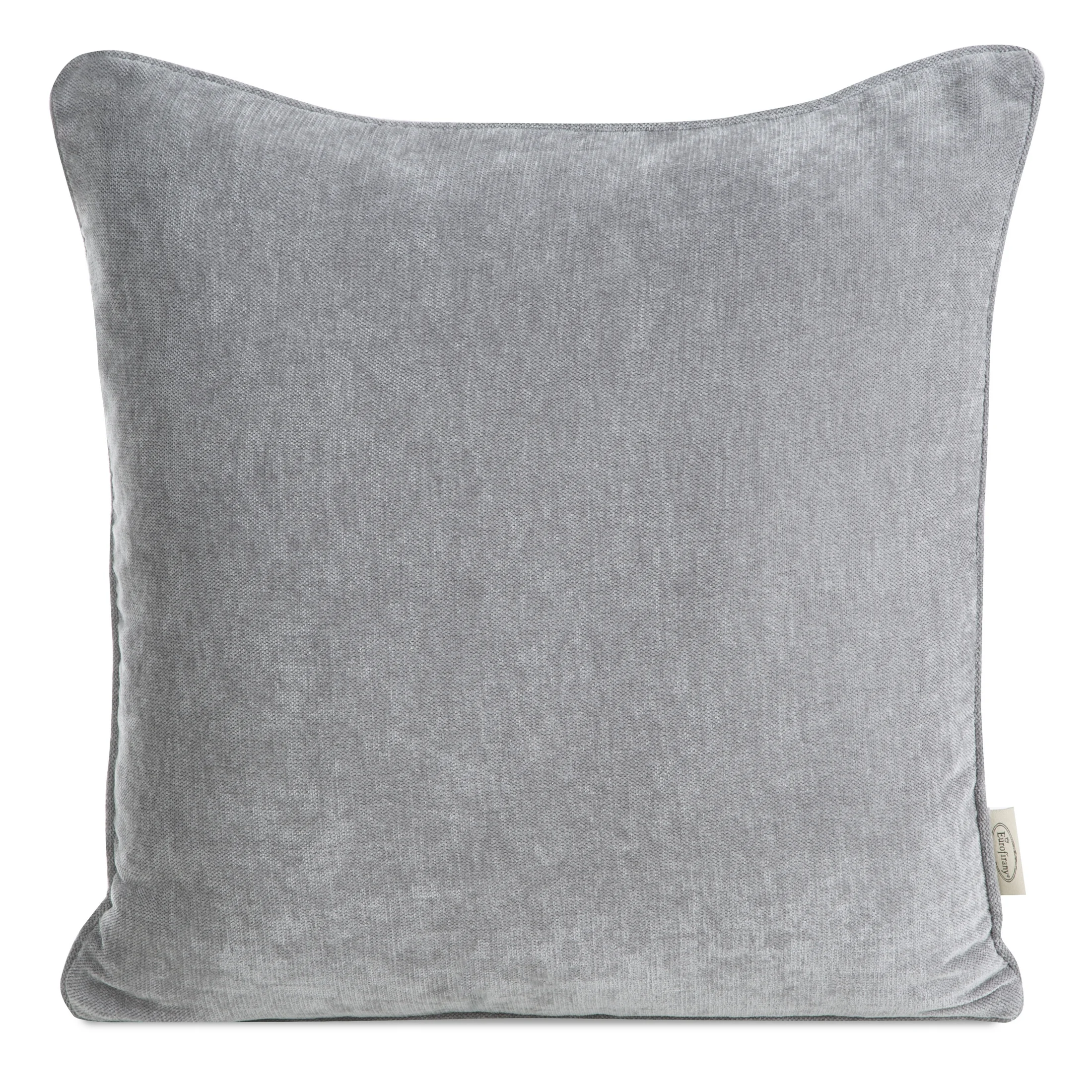 Poszewka na poduszkę 45x45 cm szenilowa, szara NILO | eurofirany