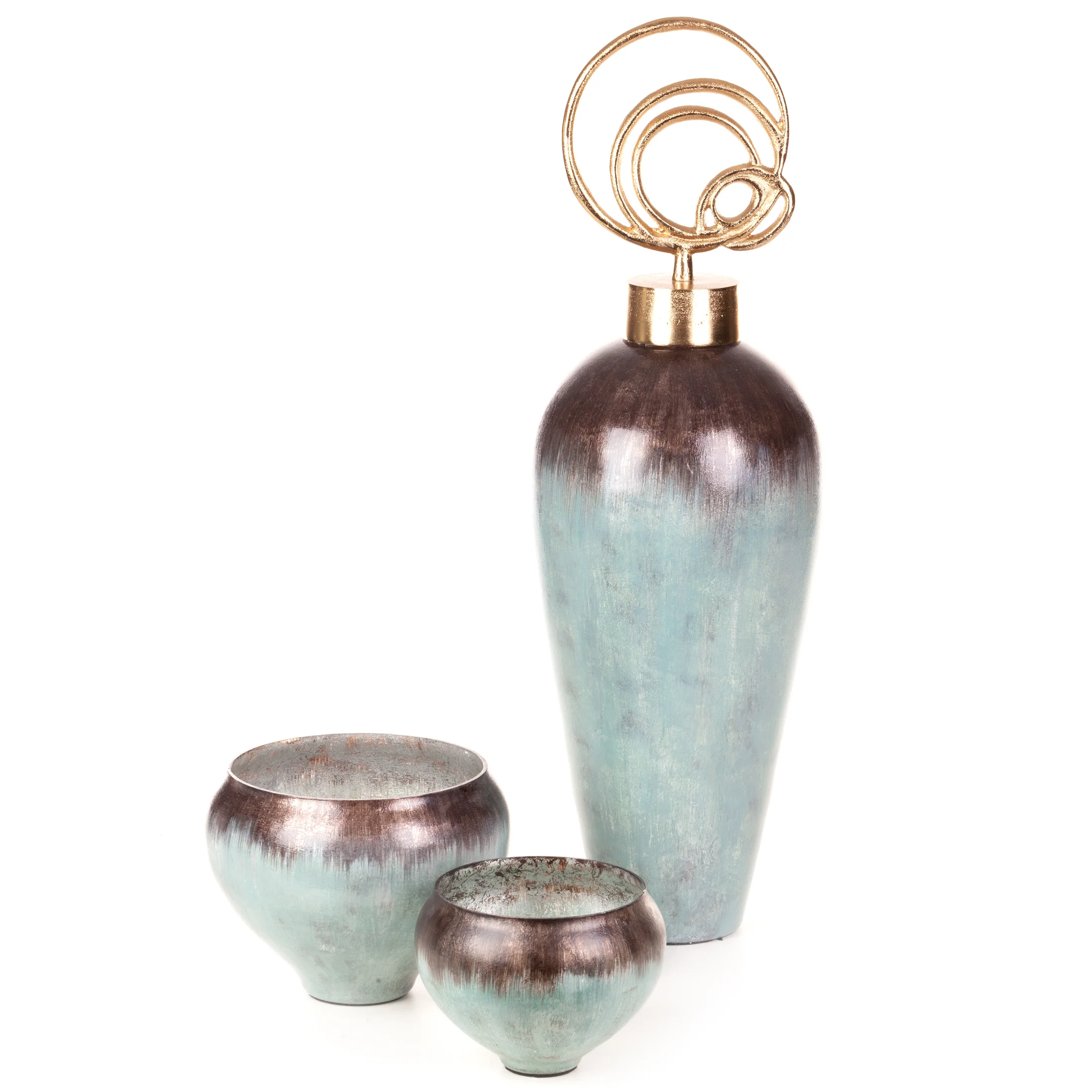 Misa dekoracyjna ABRIL ze szkła artystycznego ręcznie malowana