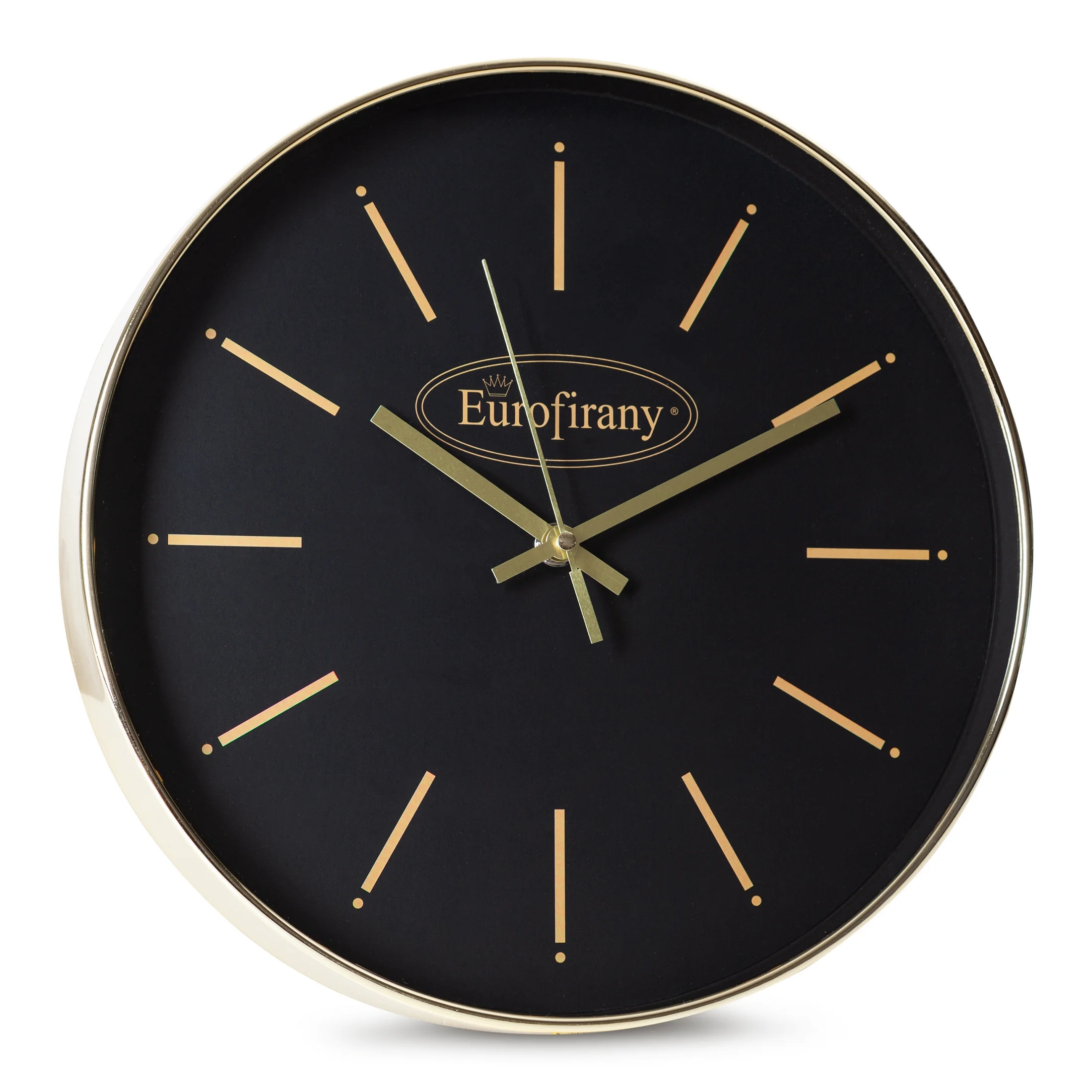 Dekoracyjny zegar ścienny z logo EUROFIRANY w stylu nowoczesnym