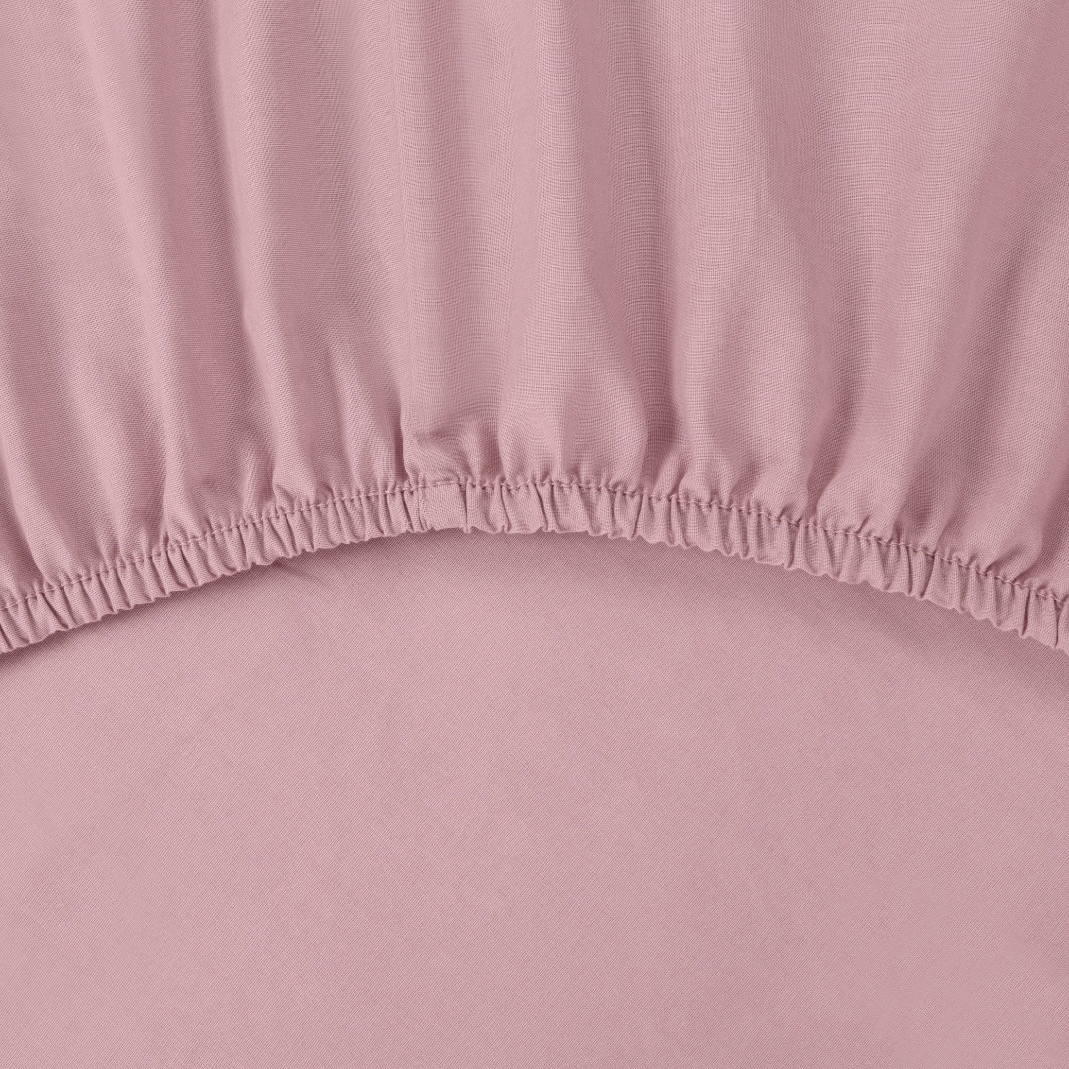Prześcieradło z gumką 180x200 cm z bawełny kolor pudrowo różowy 105 g/m2 BASIC