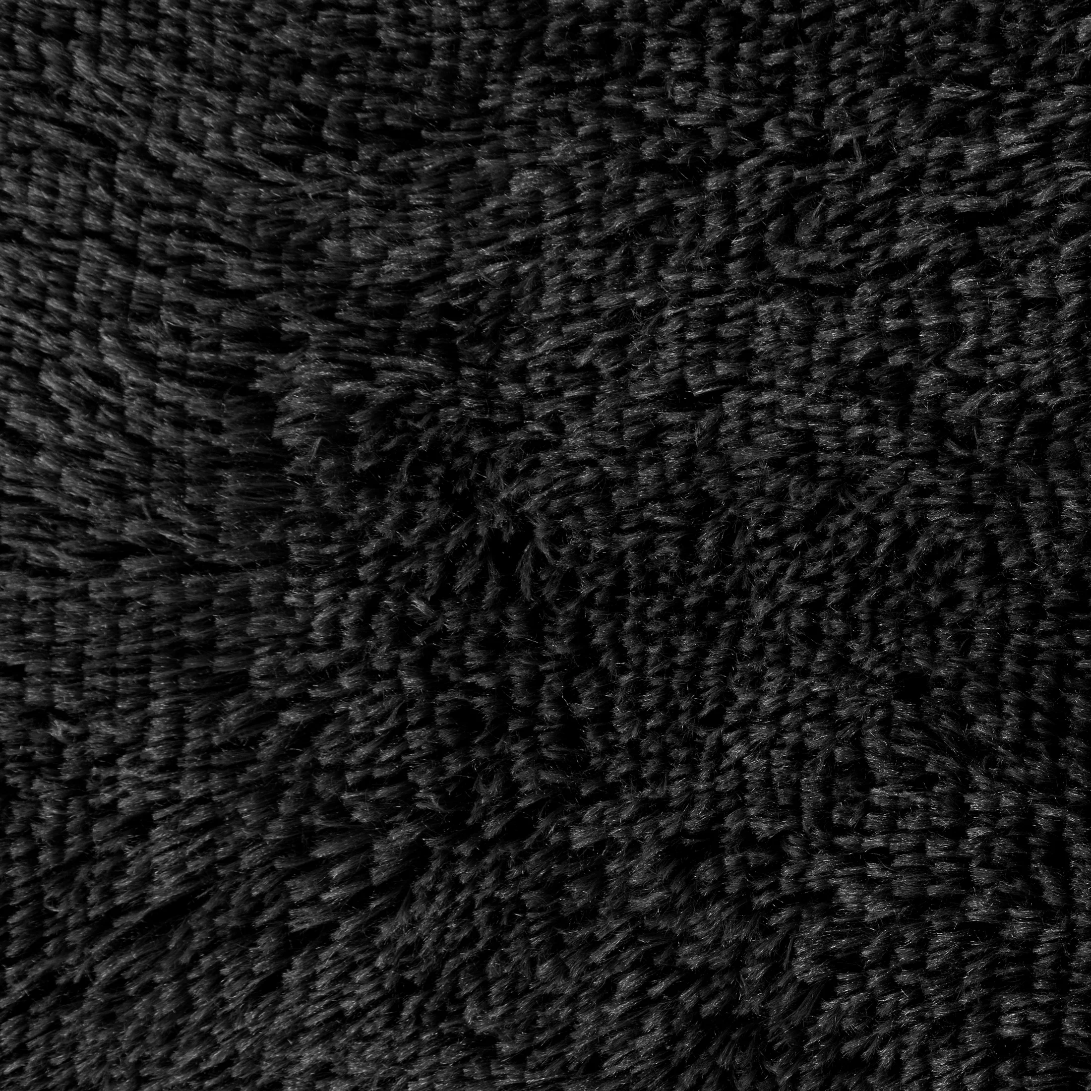 Narzuta na fotel-koc o strukturze miękkiego futra 70x160 cm czarna TIFFANY Design 91