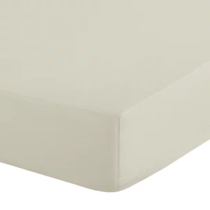 Prześcieradło z gumką 140x200 cm z mikrowłókna kolor kremowy 90 g/m2 SOFT Design 91