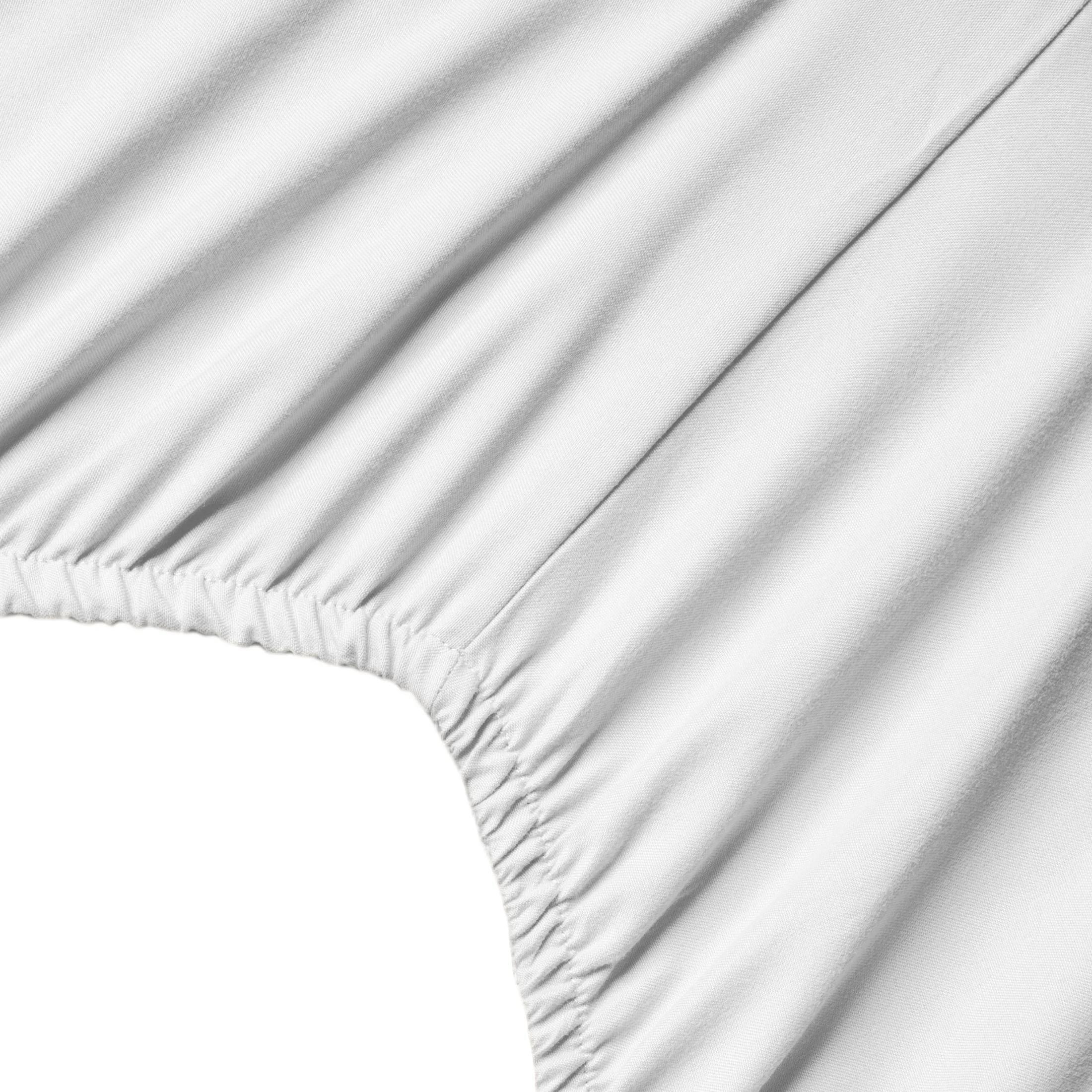 Prześcieradło z gumką 220x200 cm z mikrowłókna kolor biały 90 g/m2 SOFT Design 91