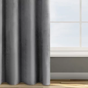 Zasłona welwetowa stalowa 140x250 cm przelotka - ROSA - Design 91