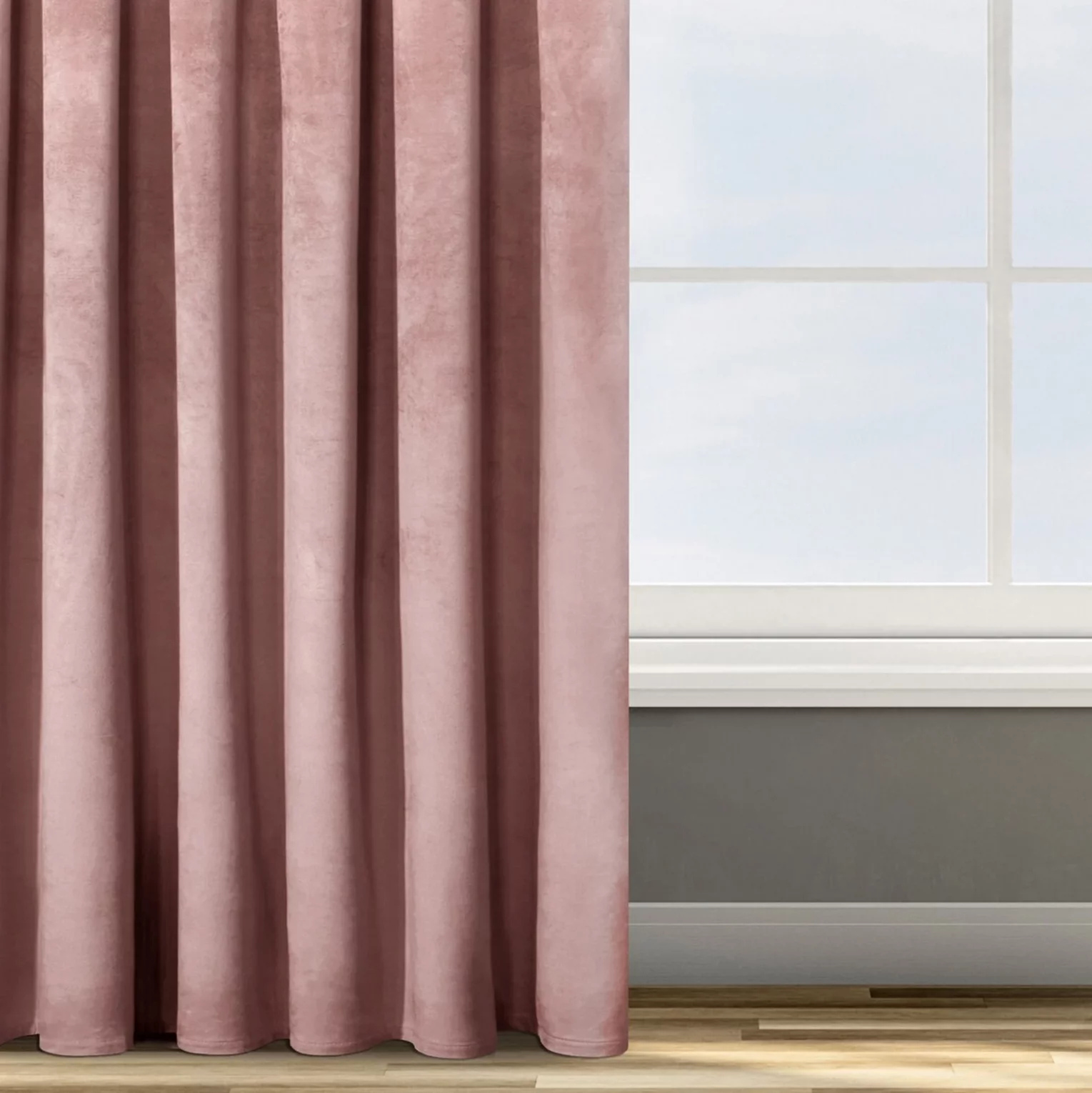 Zasłona welwetowa ciemnoróżowa 140x270 cm taśma - ROSA Design 91