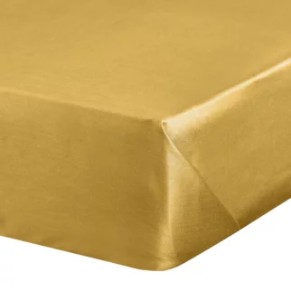 Prześcieradło bez gumki 180x210 cm z satyny bawełnianej kolor musztardowy 125 g/m2 DINA Diva Line