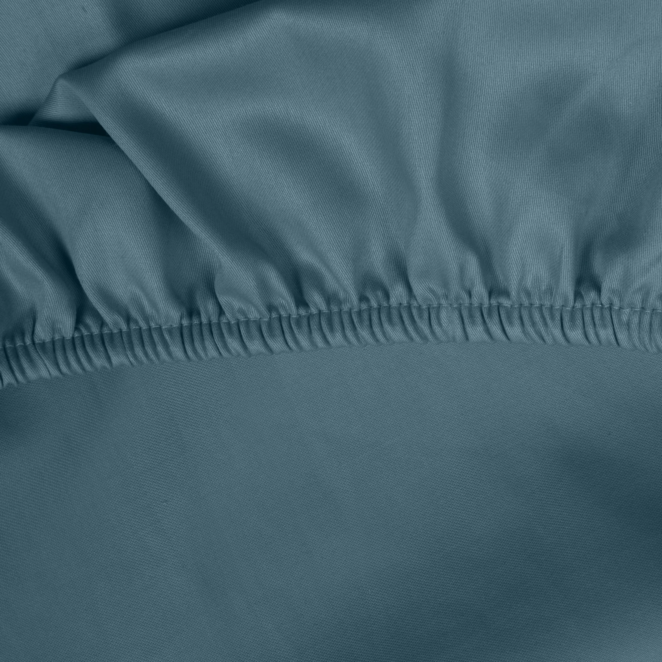 Prześcieradło z gumką 220x200 cm z satyny bawełnianej kolor petrol 125 g/m2 DINA Diva Line