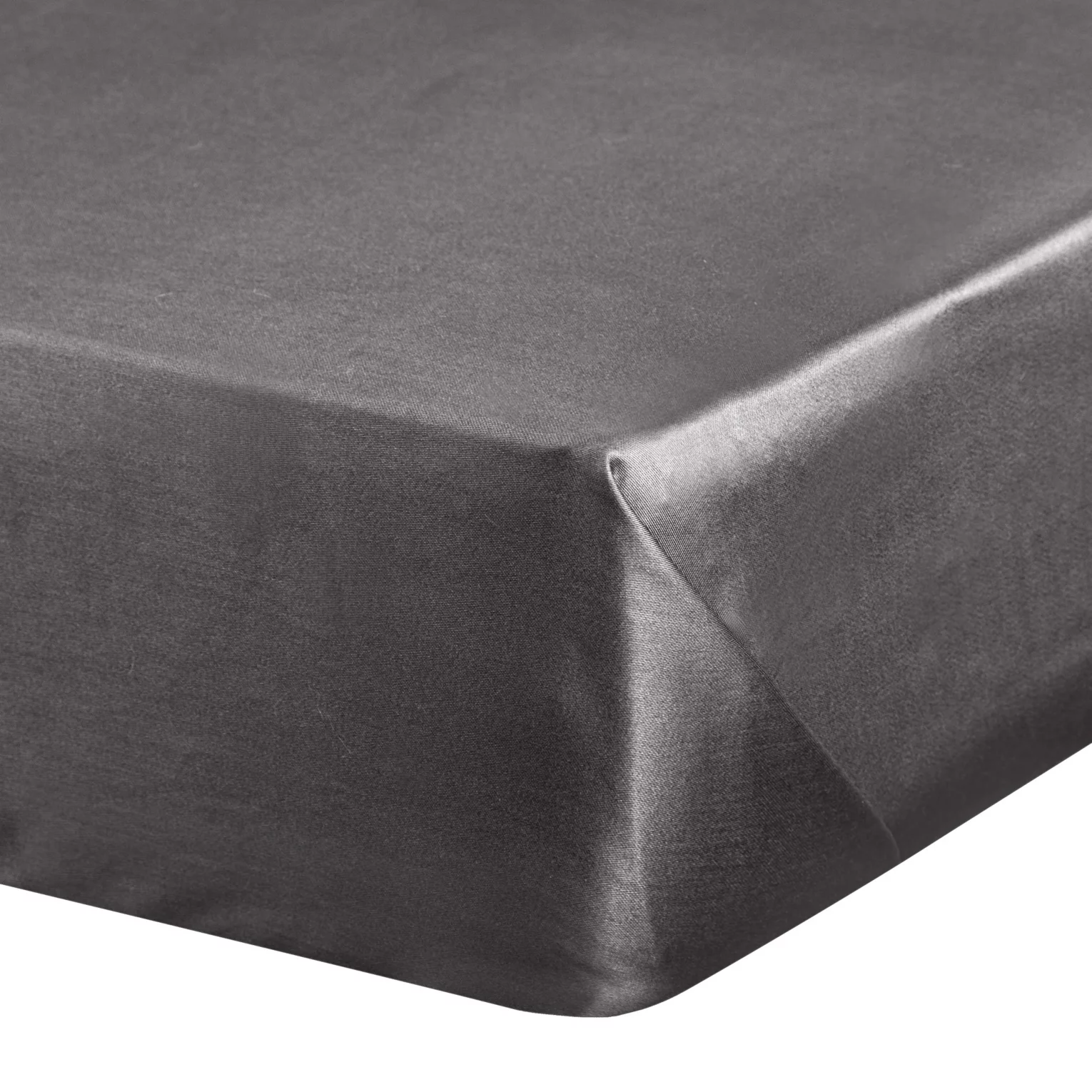 Prześcieradło bez gumki 160x210 cm z satyny bawełnianej kolor stalowy 125 g/m2 DINA Diva Line