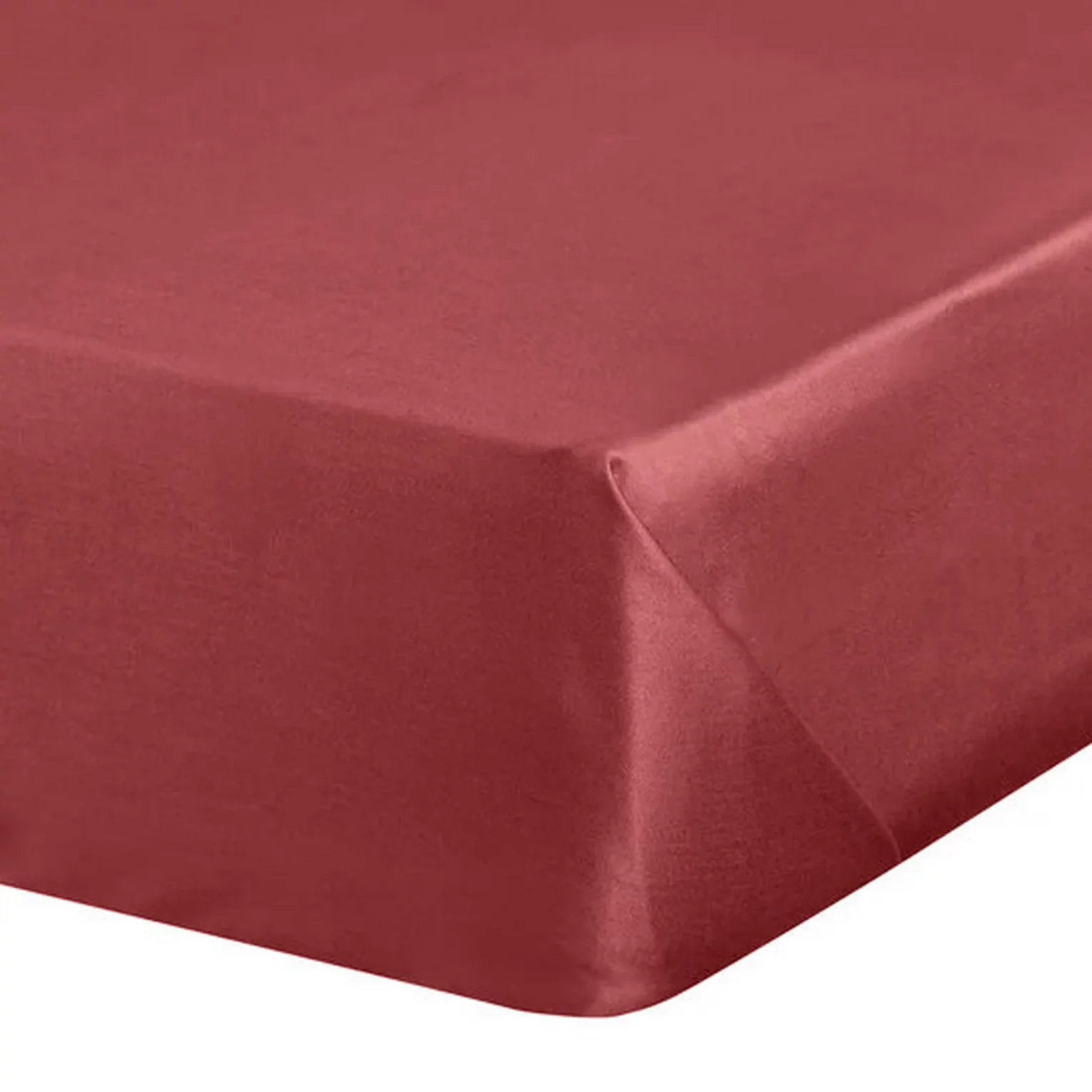 Prześcieradło bez gumki 220x210 cm z satyny bawełnianej kolor czerwony 125 g/m2 DINA Diva Line