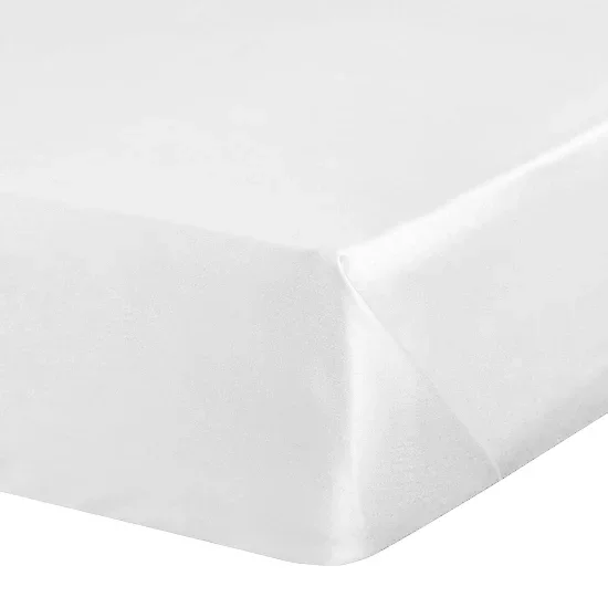 Prześcieradło bez gumki 220x210 cm z satyny bawełnianej kolor biały 125 g/m2 DINA Diva Line