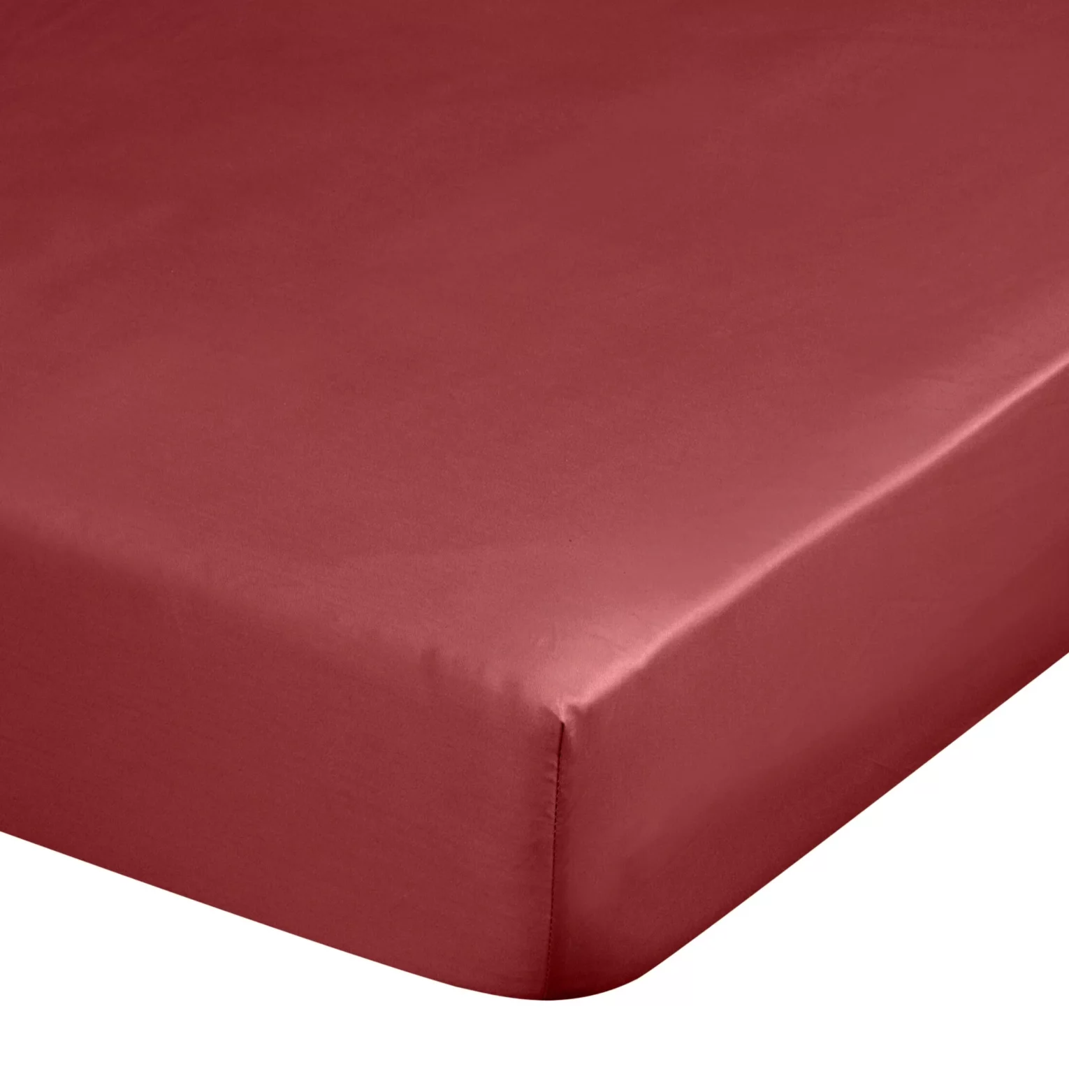 Prześcieradło z gumką 160x200 cm z satyny bawełnianej kolor czerwony 125 g/m2 DINA Diva Line