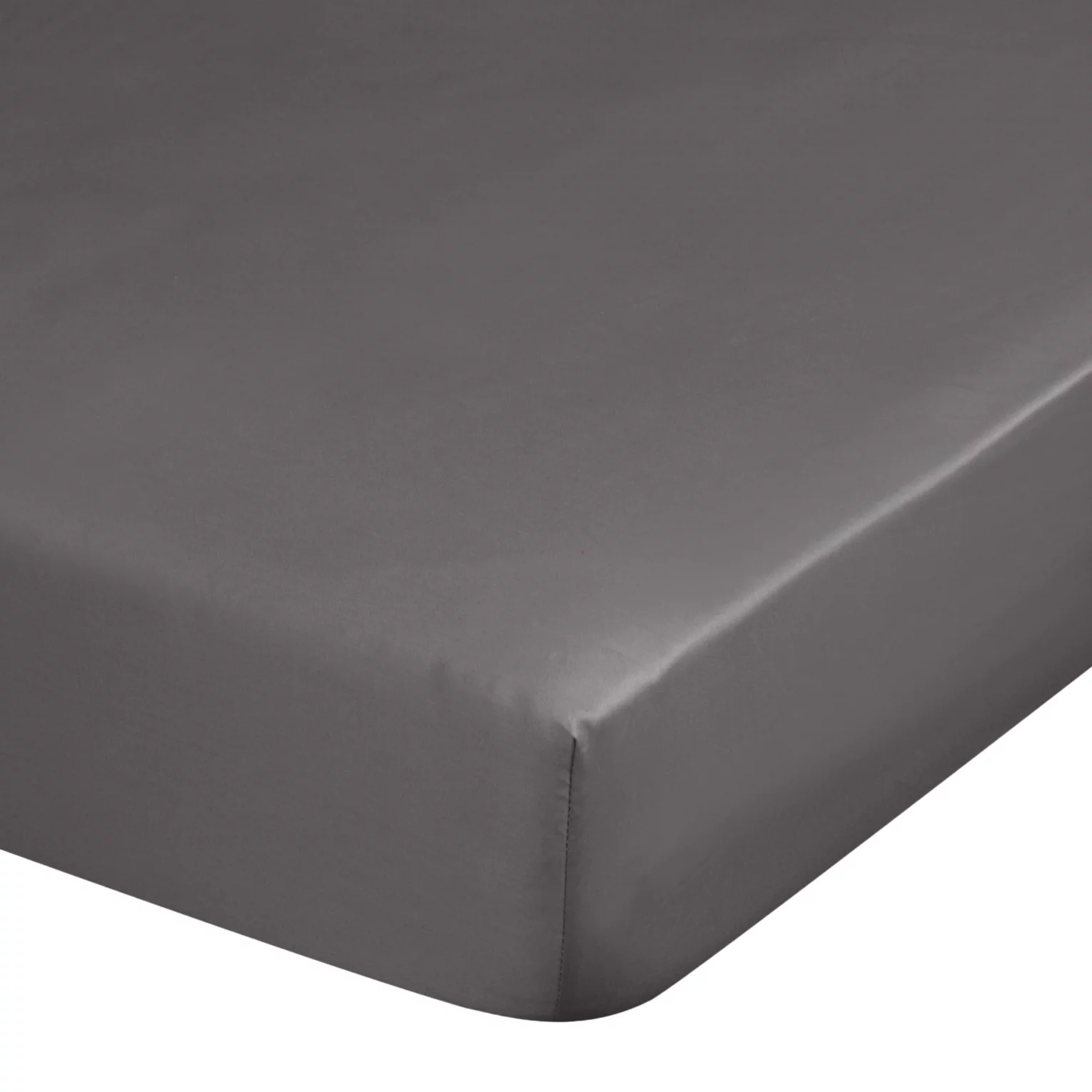 Prześcieradło z gumką 220x200 cm z satyny bawełnianej kolor stalowy 125 g/m2 DINA Diva Line