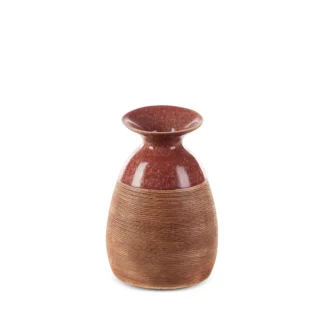 Wazon ceramiczny czerwono-jasnobrązowy 16x15x22 cm ELDA