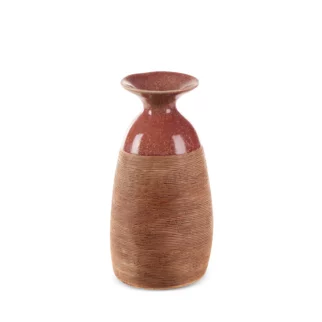 Wazon ceramiczny czerwono-jasnobrązowy 17x16x31 cm ELDA
