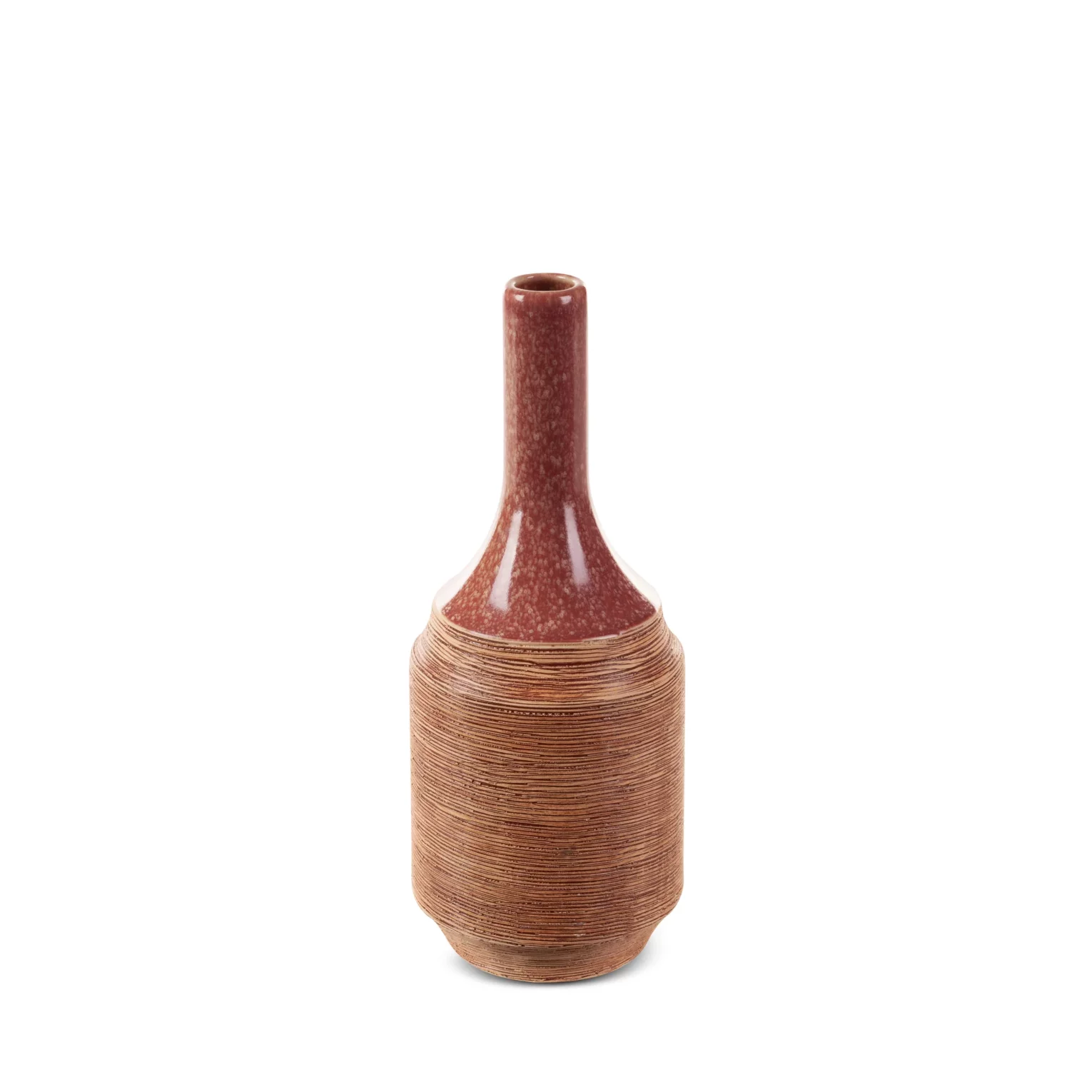 Wazon ceramiczny czerwono-jasnobrązowy średnica 12x29 cm ELDA