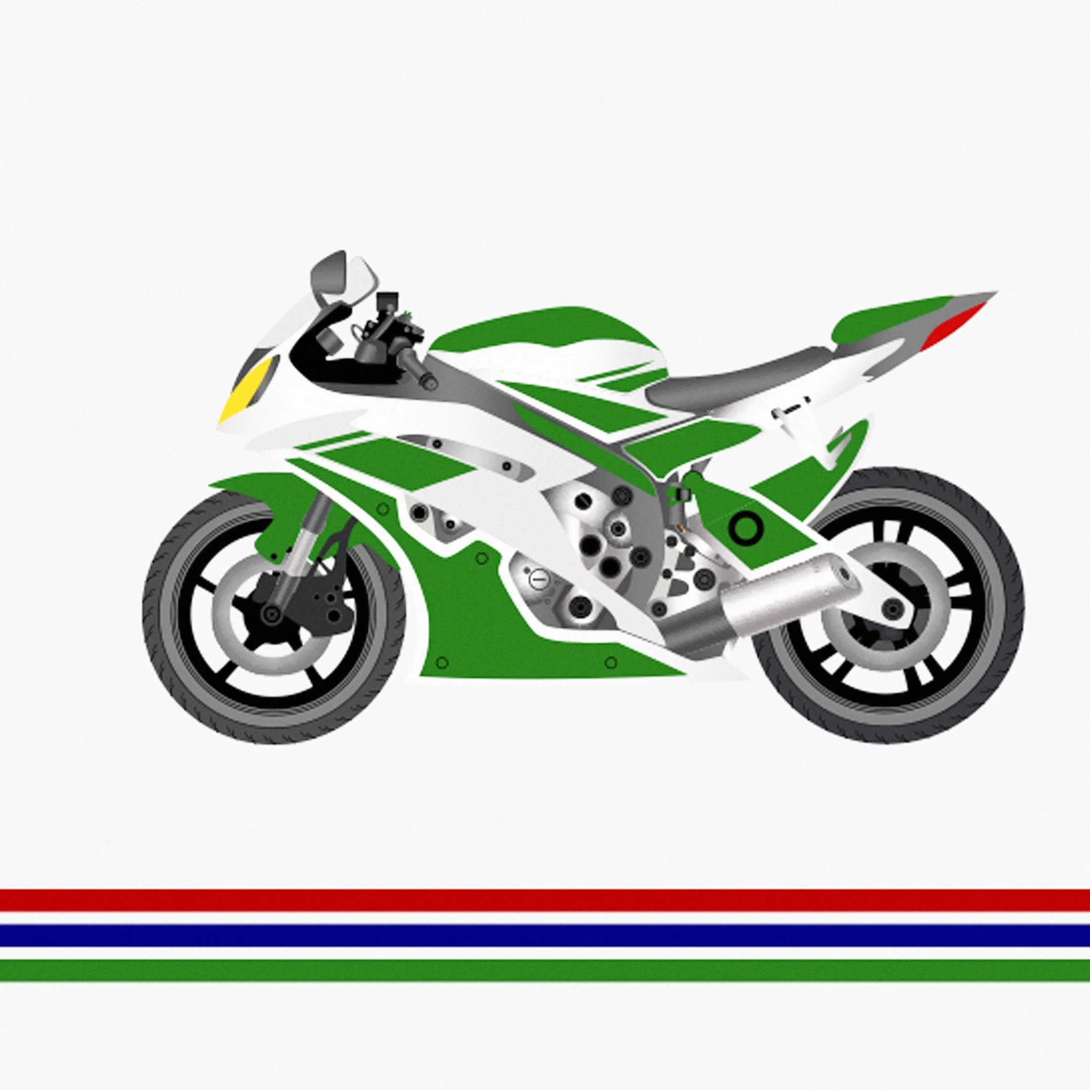 DESIGN 91 Komplet pościeli HONDA z bawełny z motywem motorów