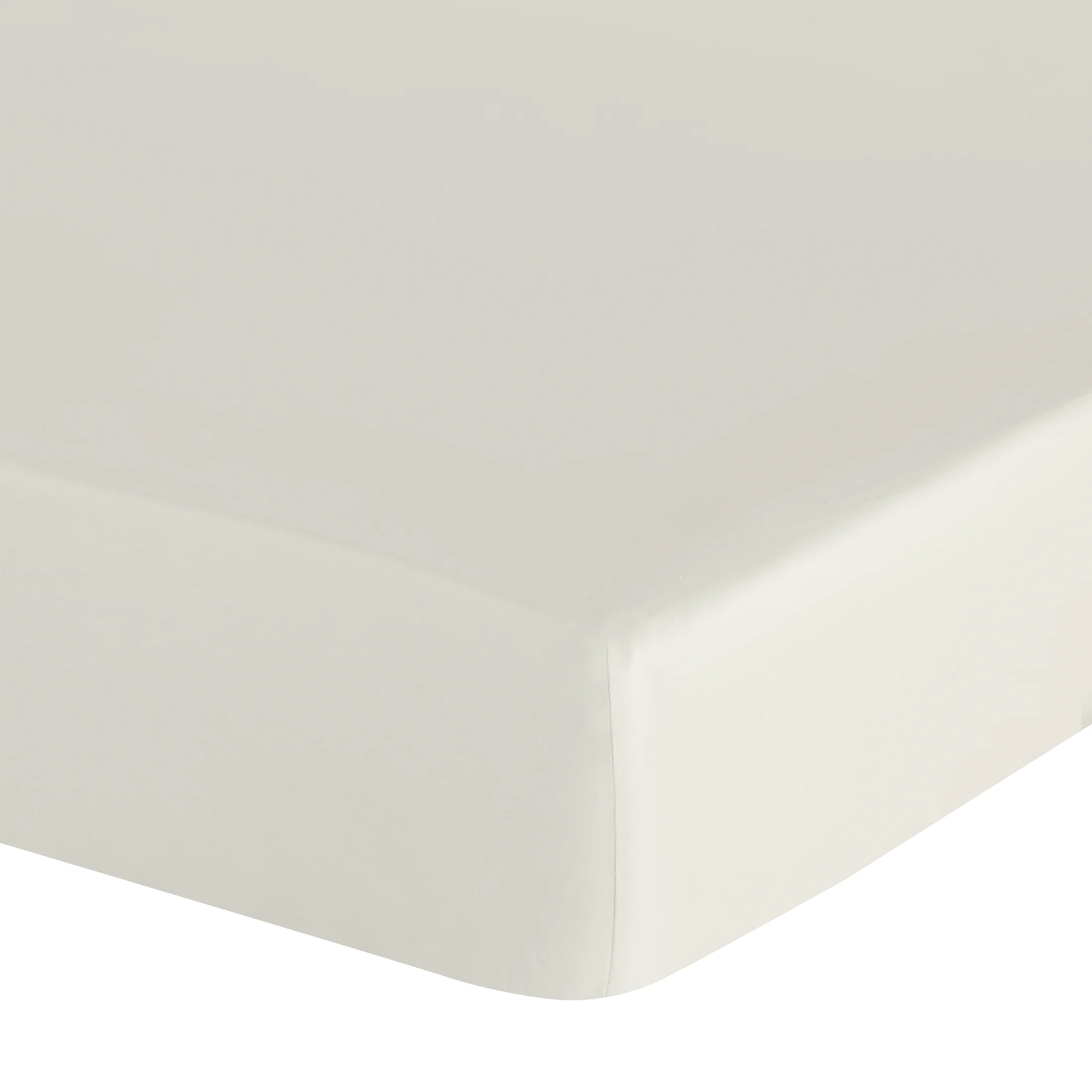 Prześcieradło z gumką 160x200 cm z bawełny kolor kremowy 105 g/m2 BASIC | eurofirany