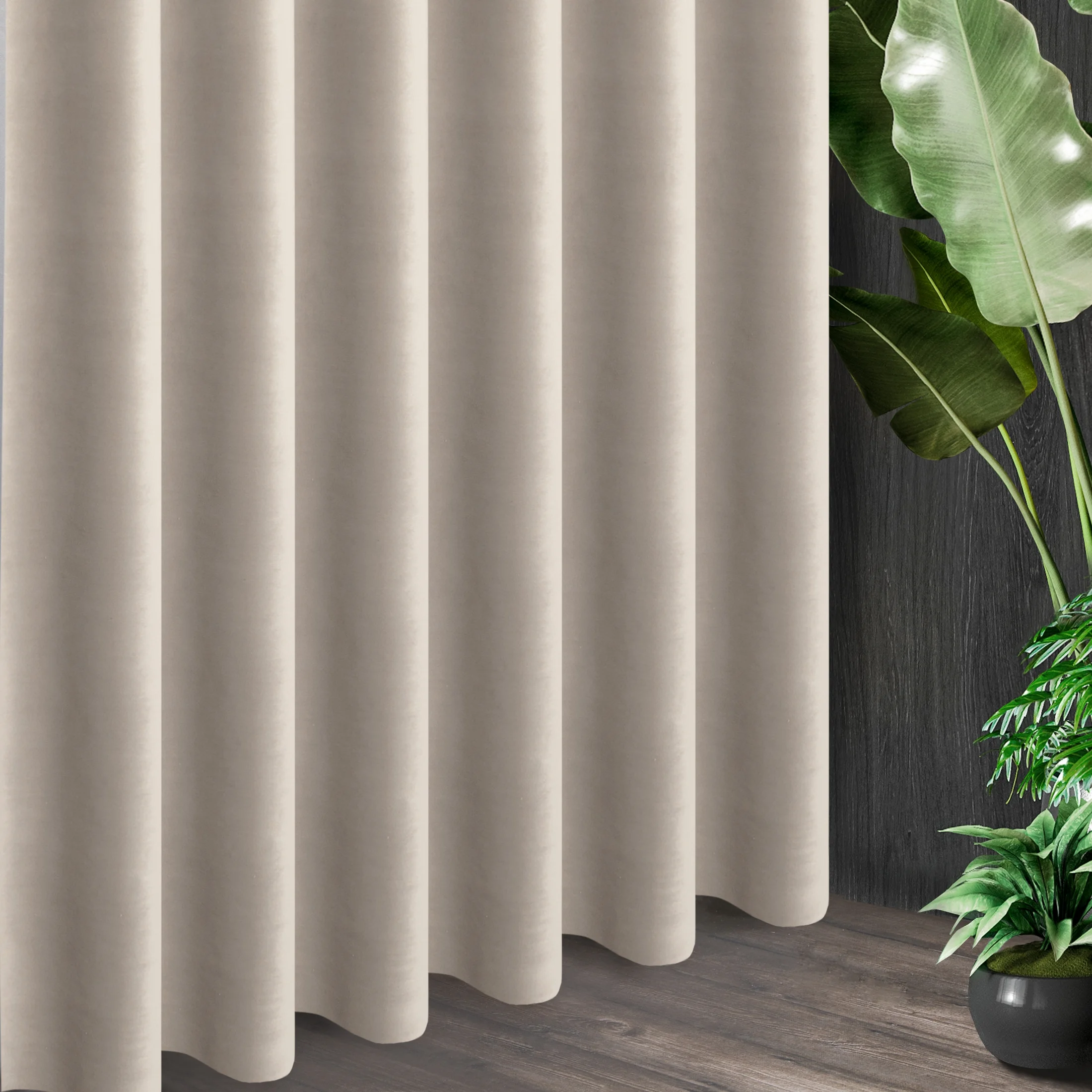 Tkanina zasłonowa gładki, matowy welwet z kolekcji Eva Minge