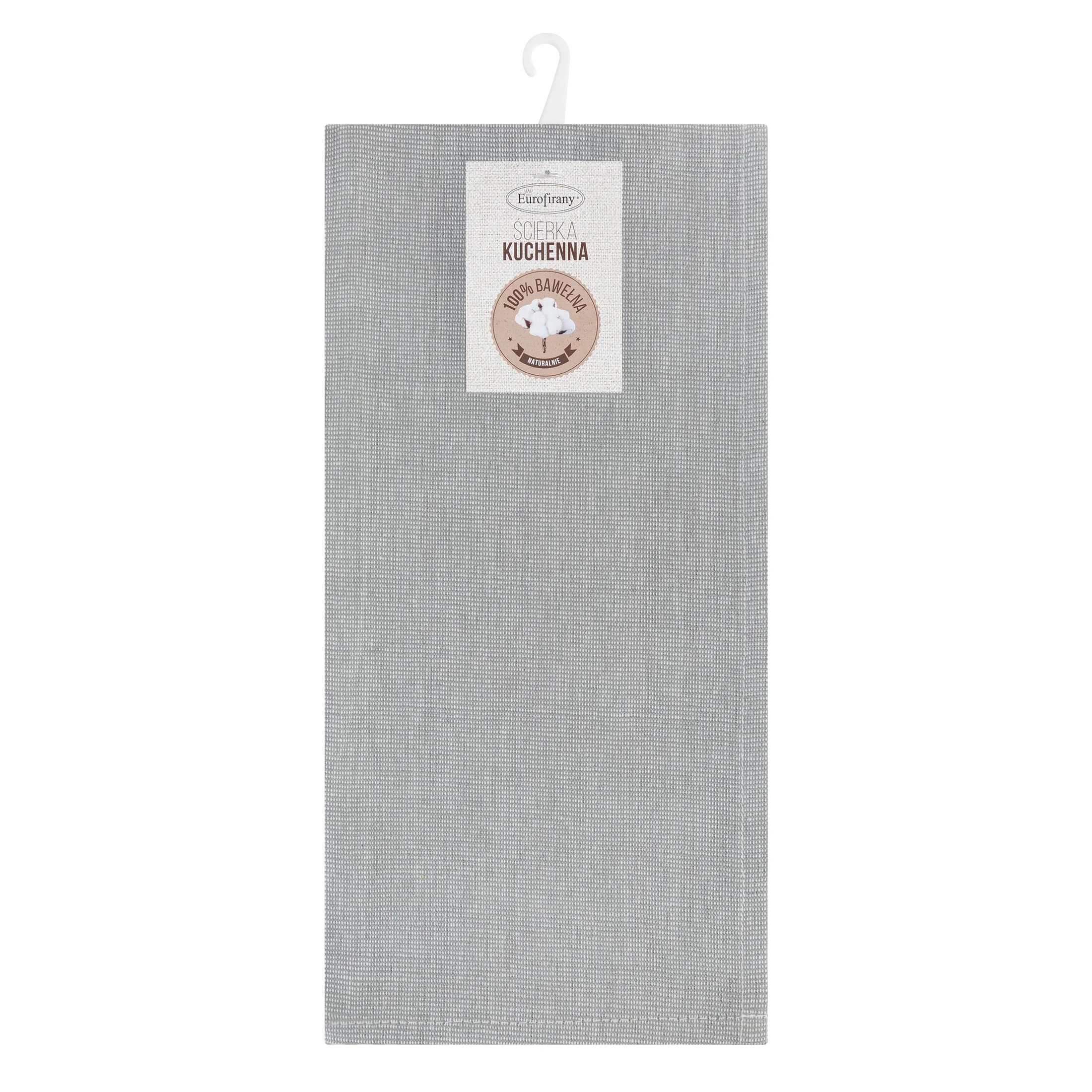 Komplet ściereczek kuchennych 2szt 50x70 cm bawełniany kolor srebrny zdobionych w pasy 200 g/m2 KARIN