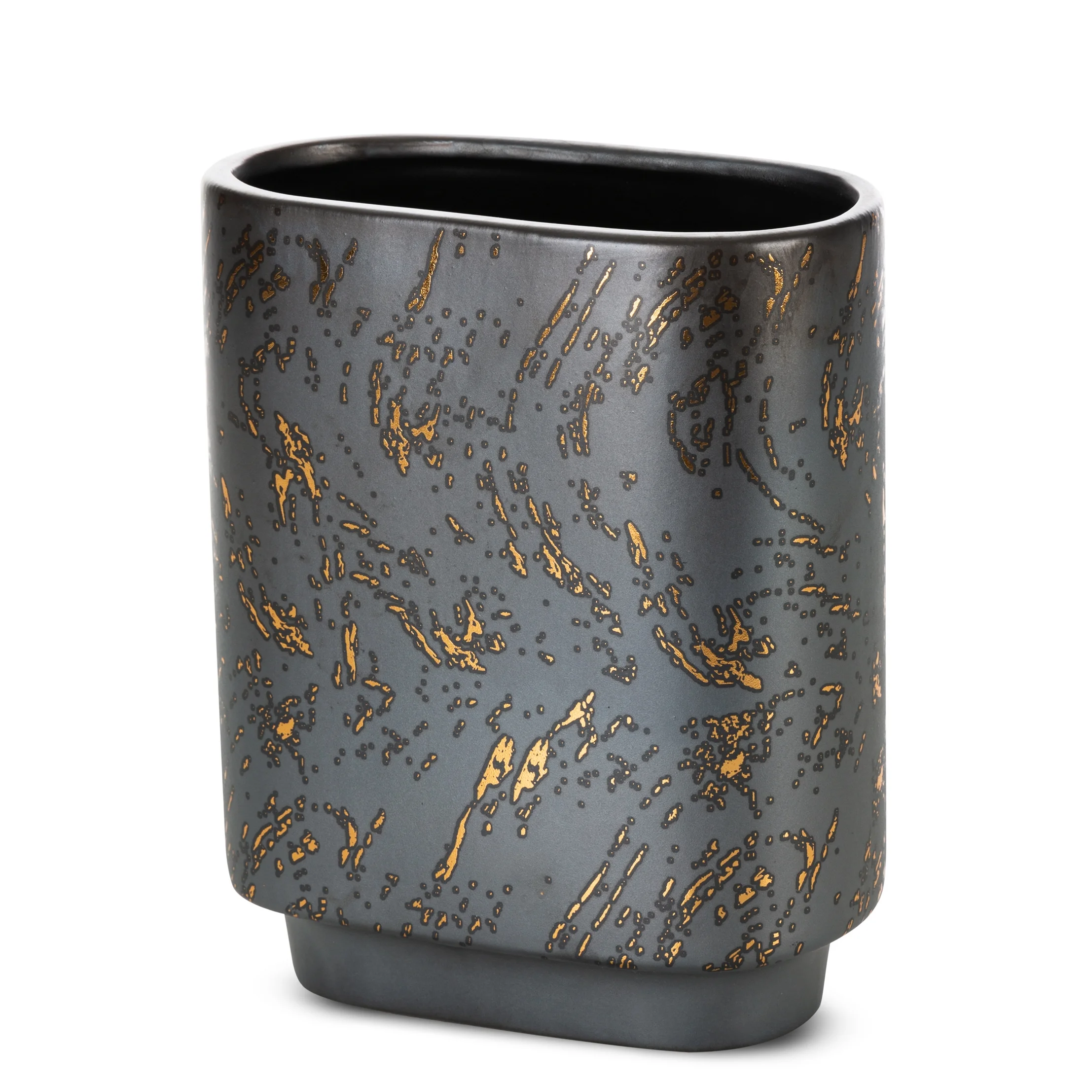 Wazon dekoracyjny ARIELA zdobiony przecieranym wzorem | eurofirany