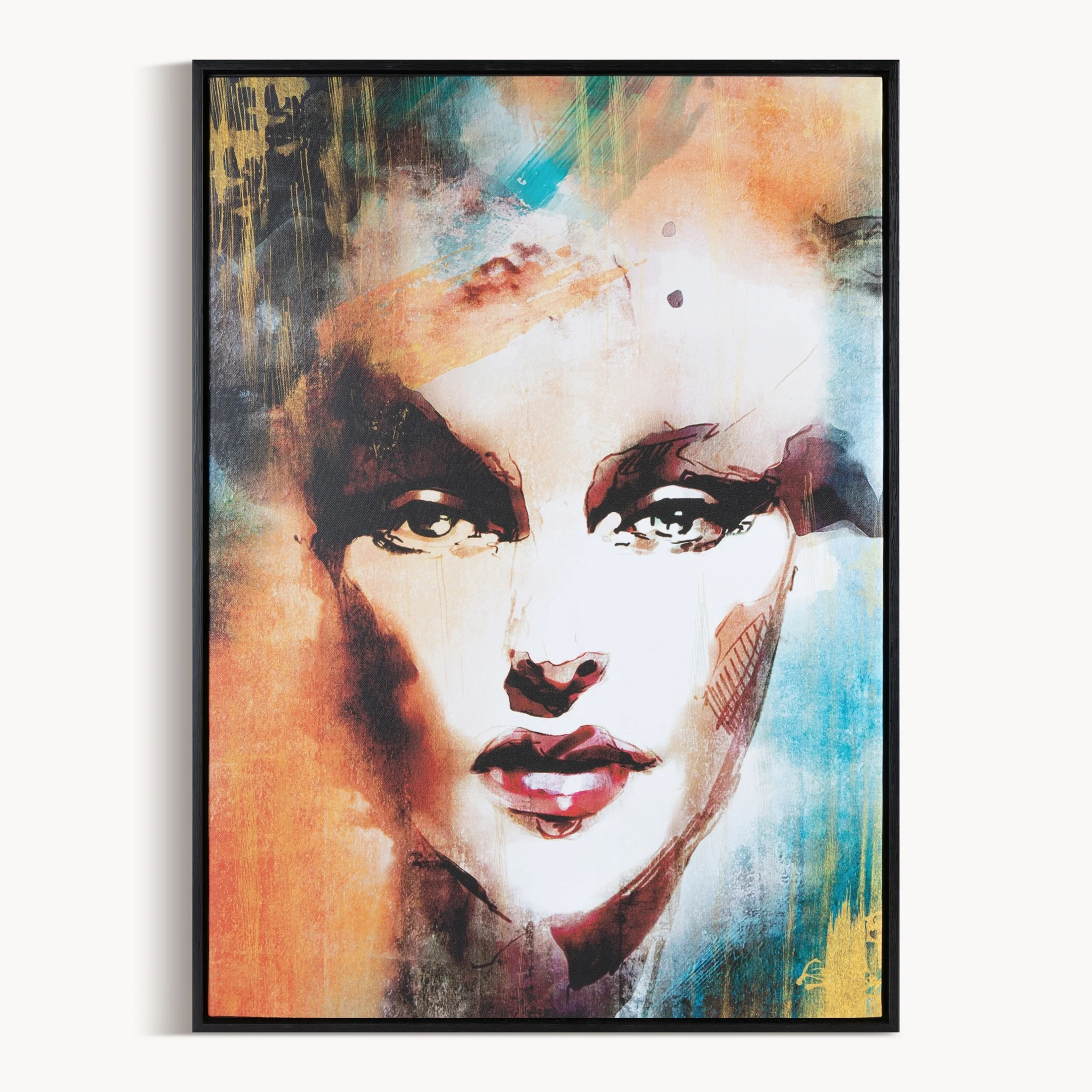 Obraz abstrakcyjny nadruk na płótnie oprawiony w ramę | eurofirany