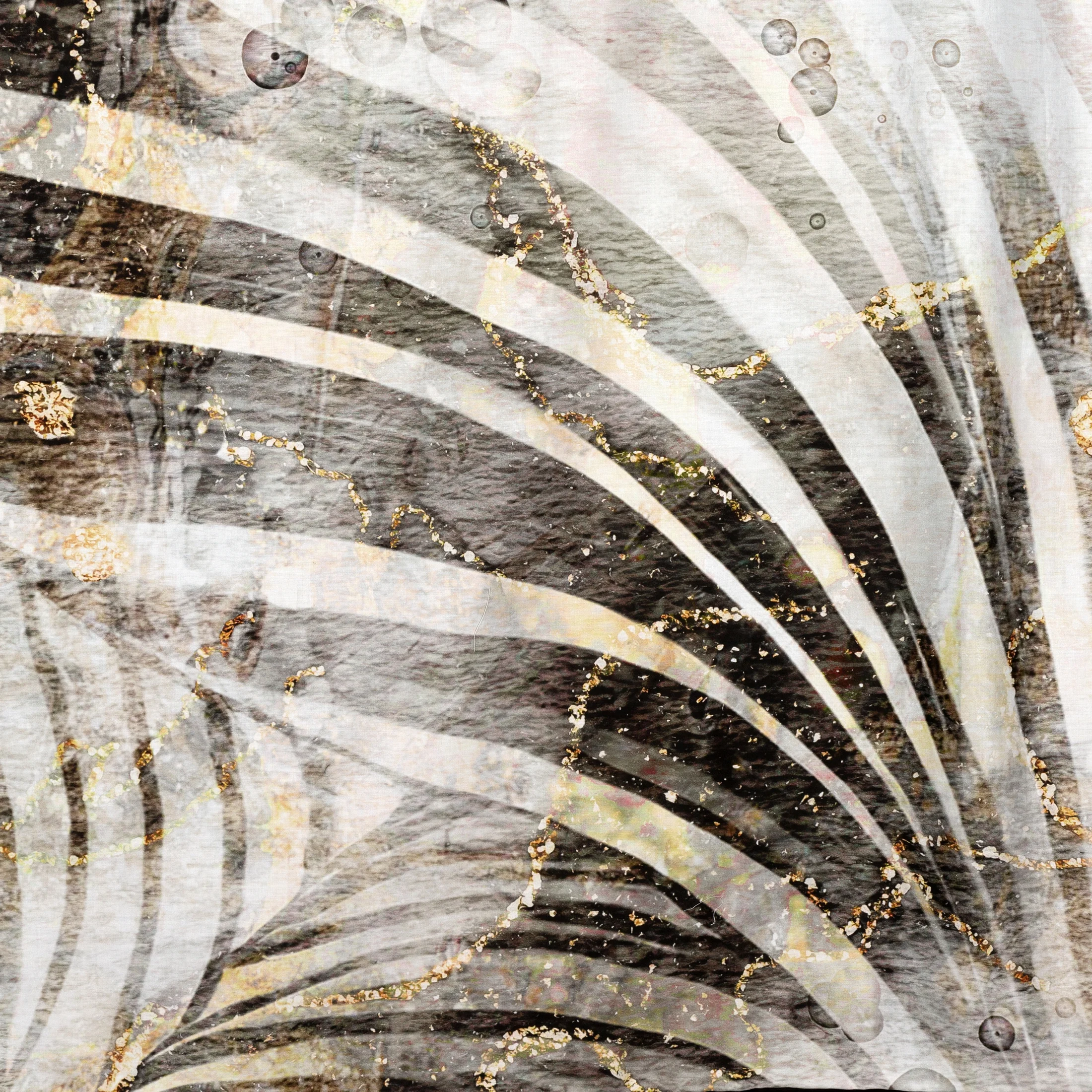 Pościel 160x200 cm komplet 3 częściowy z makosatyny bawełnianej kolor beżowy, czarny z nowoczesnym wzorem Eva Minge