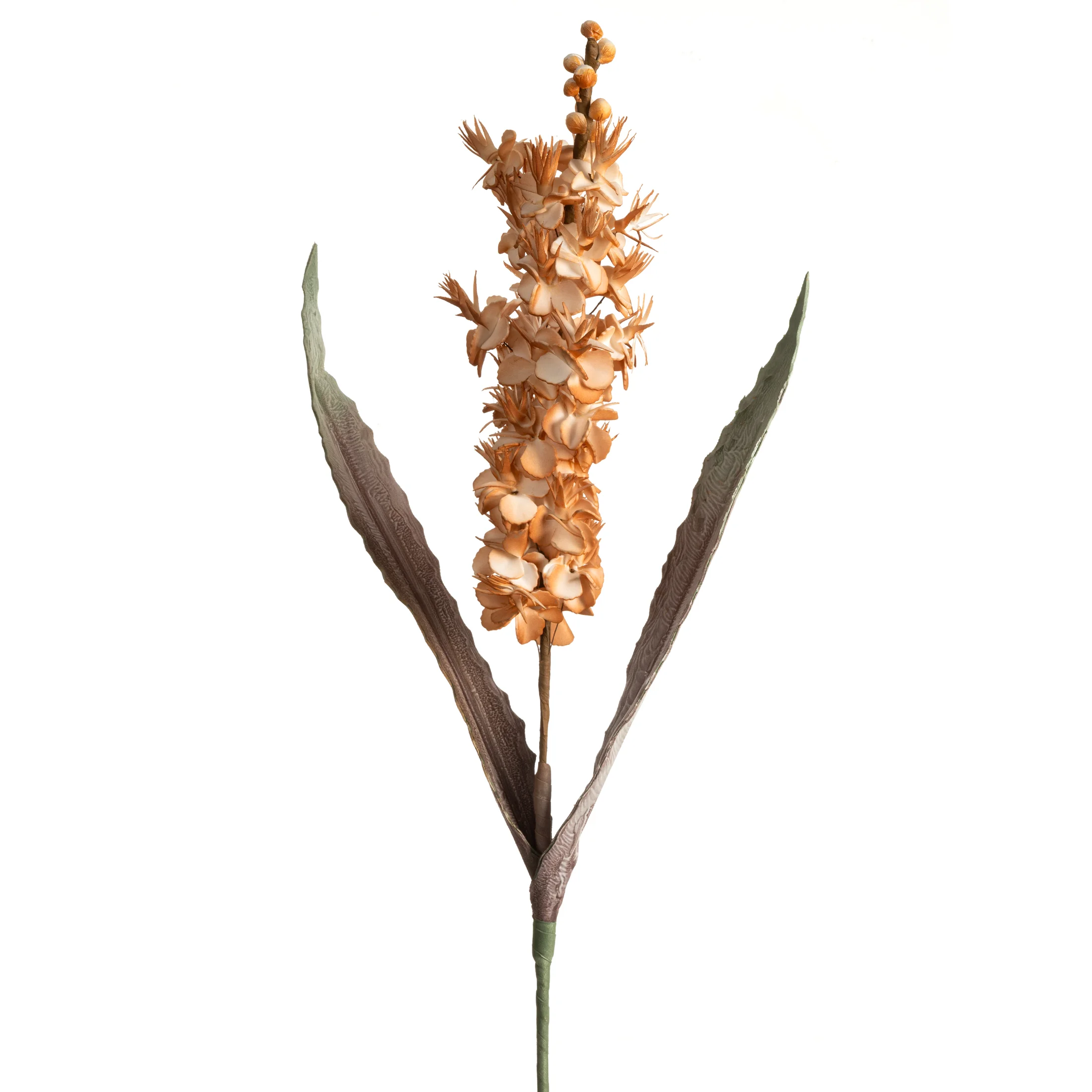Kwiat sztuczny jasnobrązowy z plastycznej pianki foamiran 100 cm