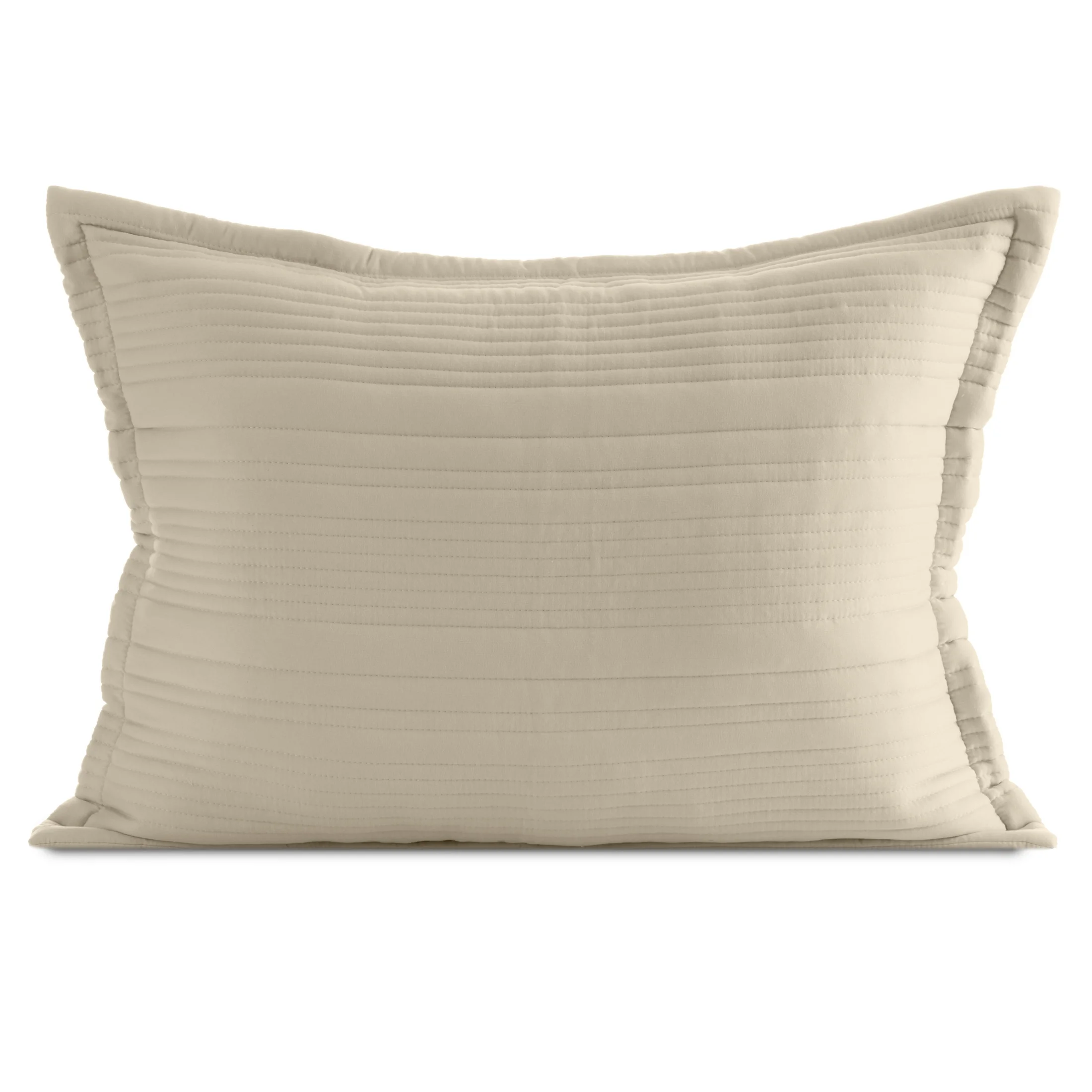 Poszewka na poduszkę 50x70 cm beżowa z wypukłym wzorem pikowana TARA Eurofirany Premium | eurofirany