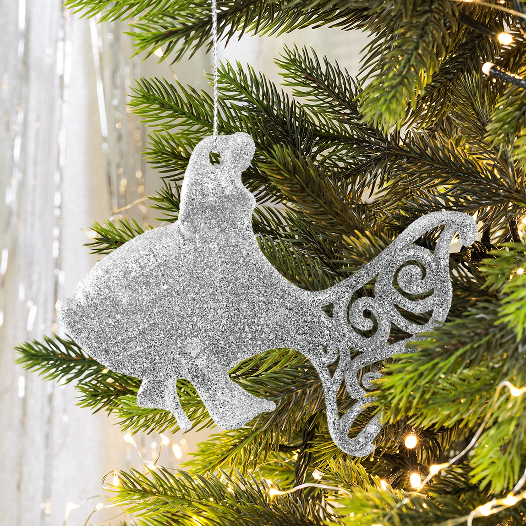 Ozdoba choinkowa RYBKA dekorowana brokatem | eurofirany