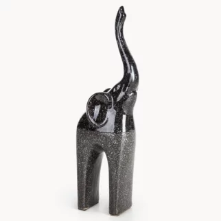 Figurka z glinki ceramicznej stalowa 12x7x35 cm MANDI
