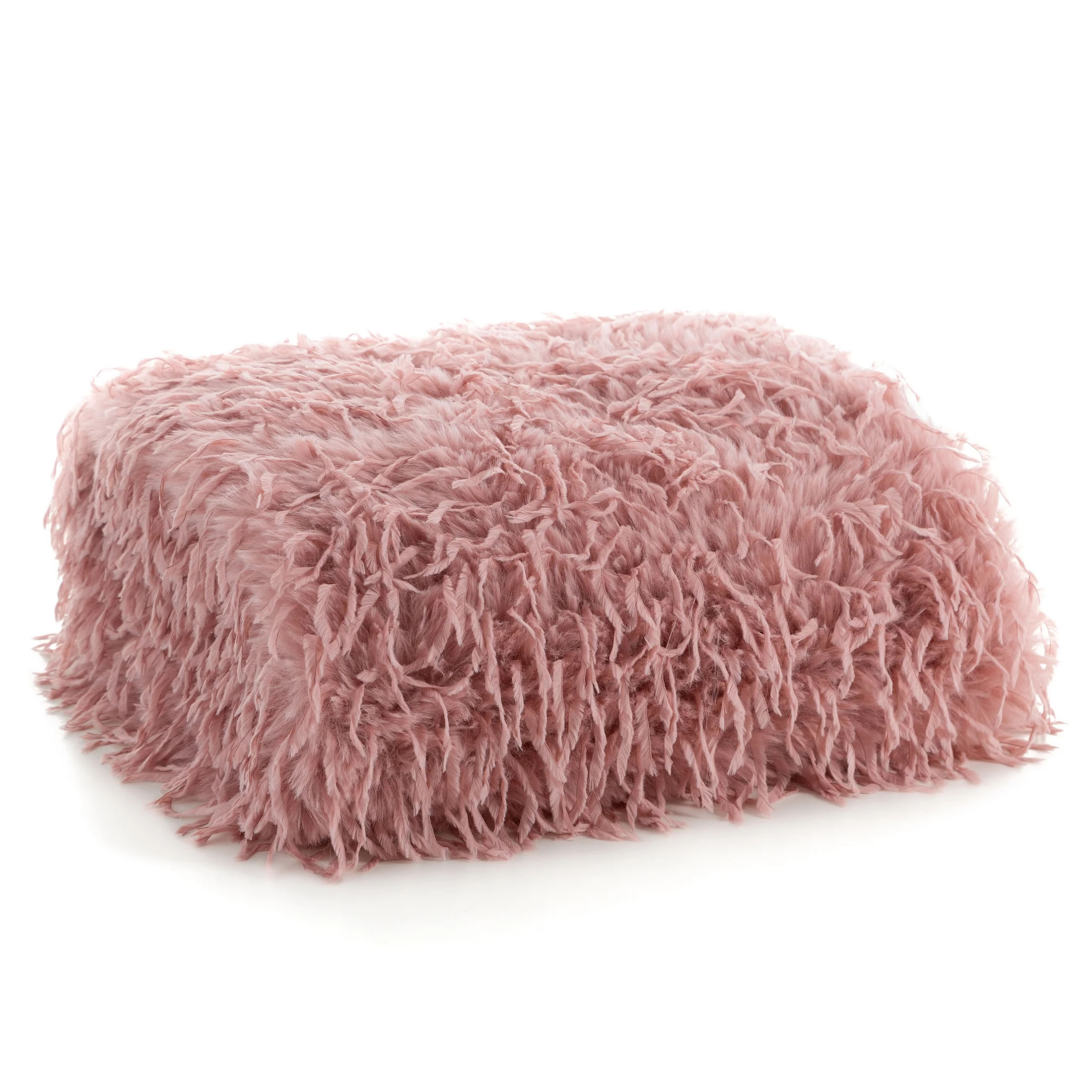 Koc z przyjemnego futerka 130x170 cm pudrowy ADORE