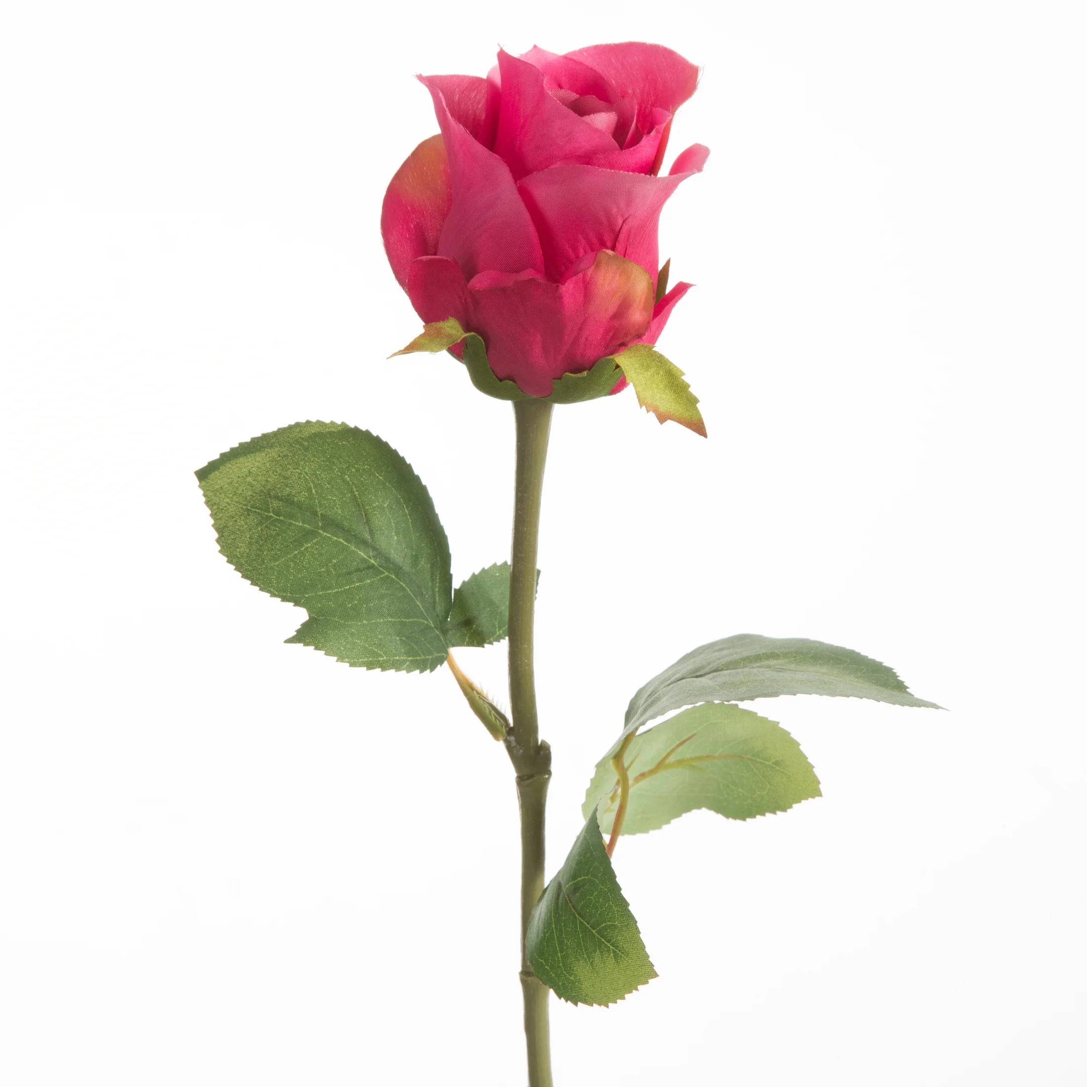 Kwiat sztuczny róża amarantowa 55 cm