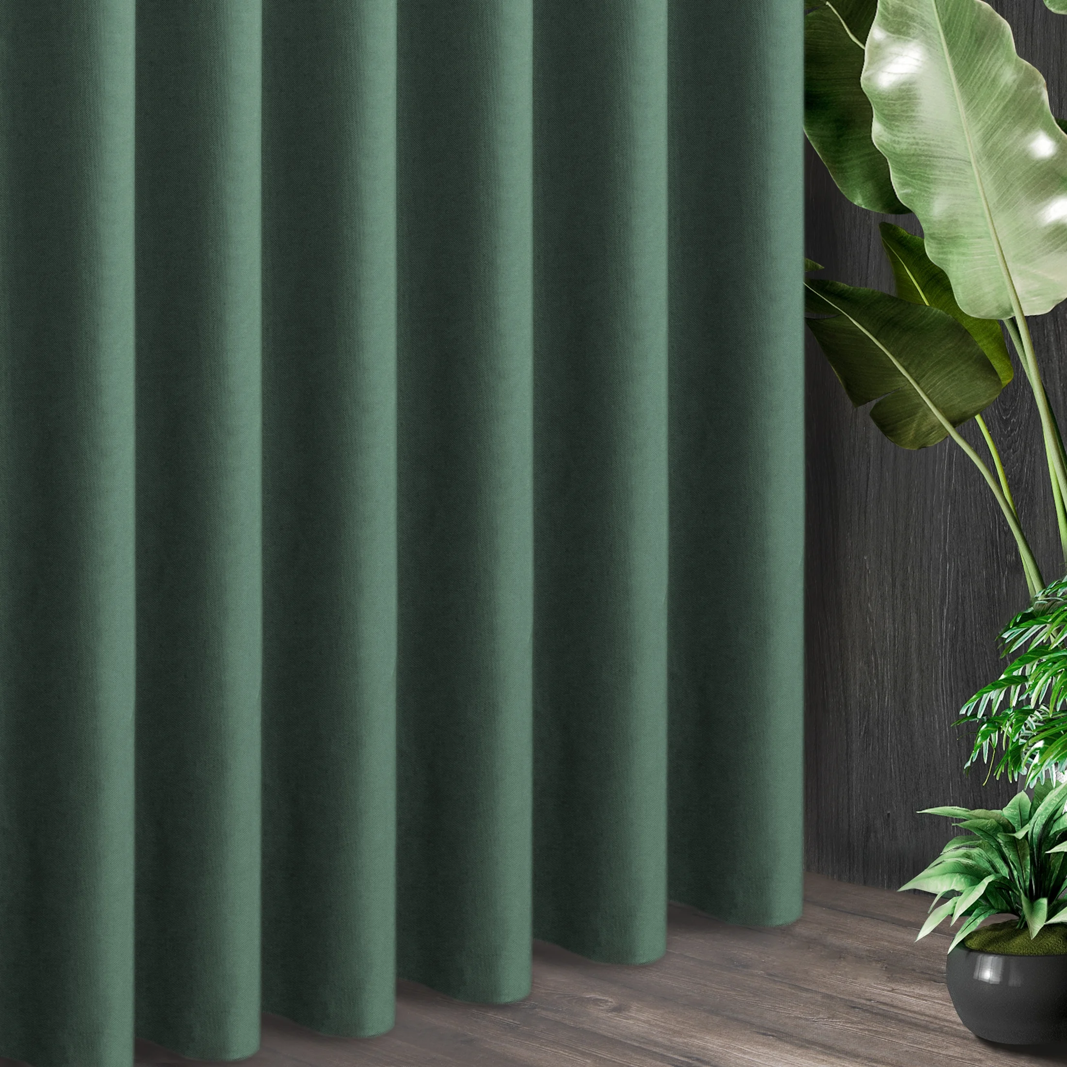 Tkanina zasłonowa jednokolorowa o gładkim splocie