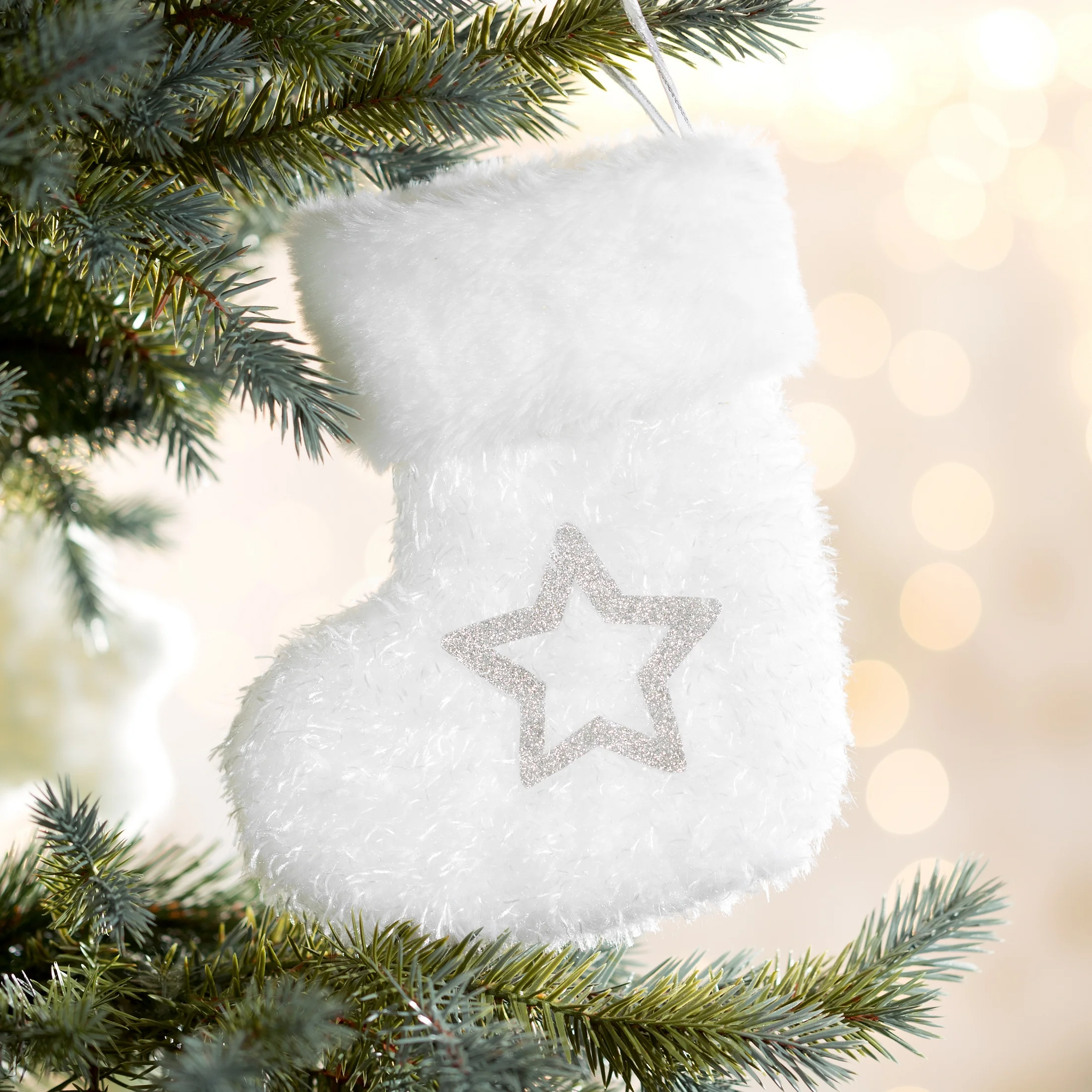 Ozdoba choinkowa SKARPETA z futerka |