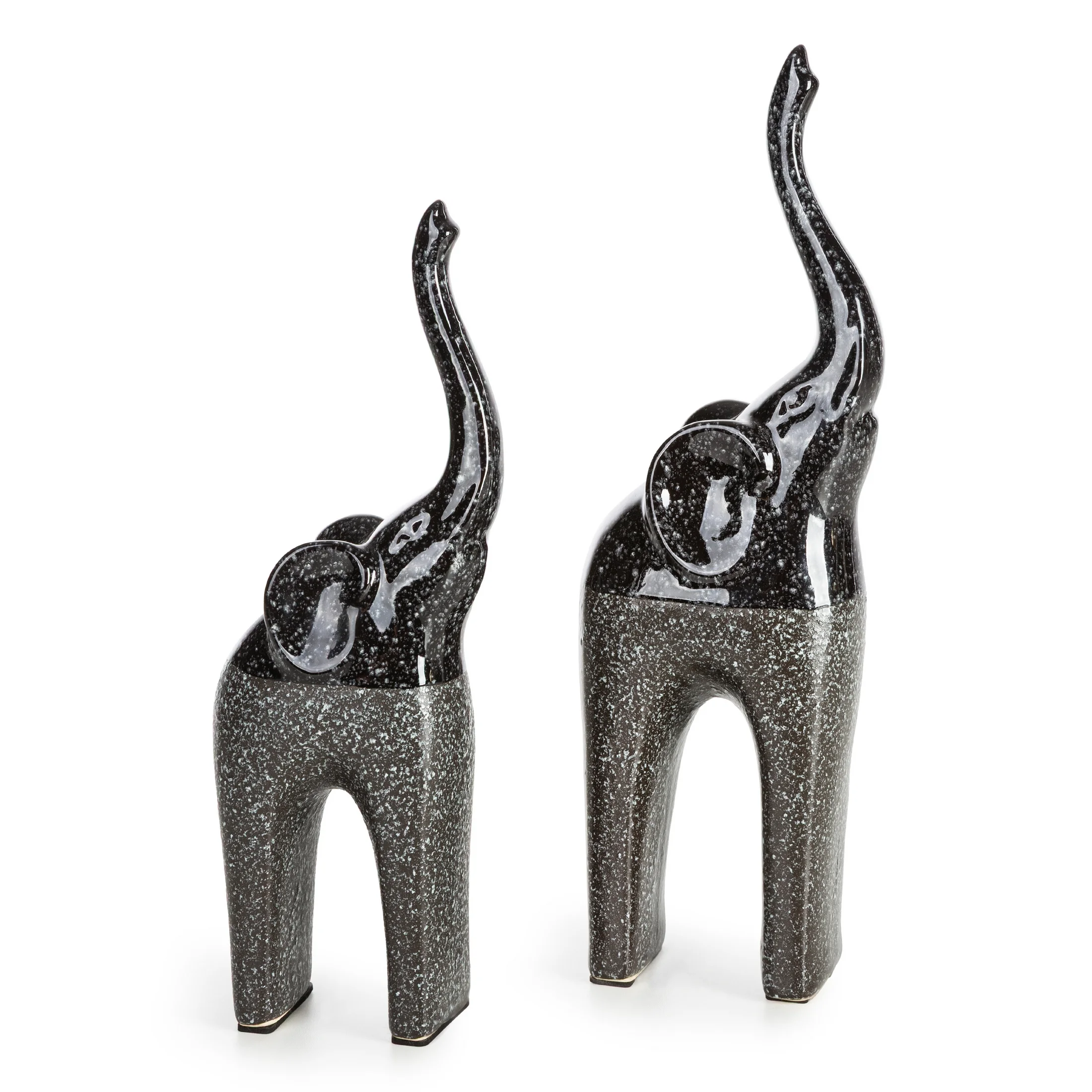 Figurka z glinki ceramicznej stalowa 12x7x35 cm MANDI