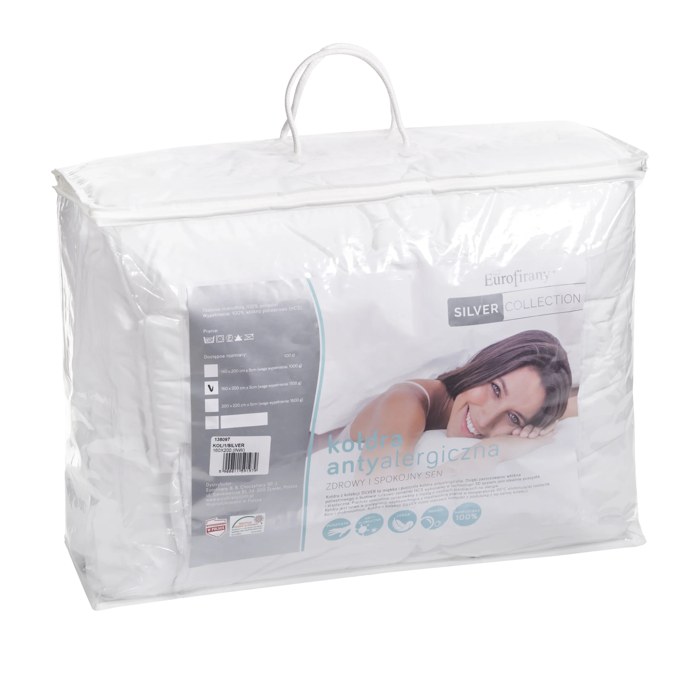 Kołdra SILVER całoroczna o właściwościach antyalergicznych
