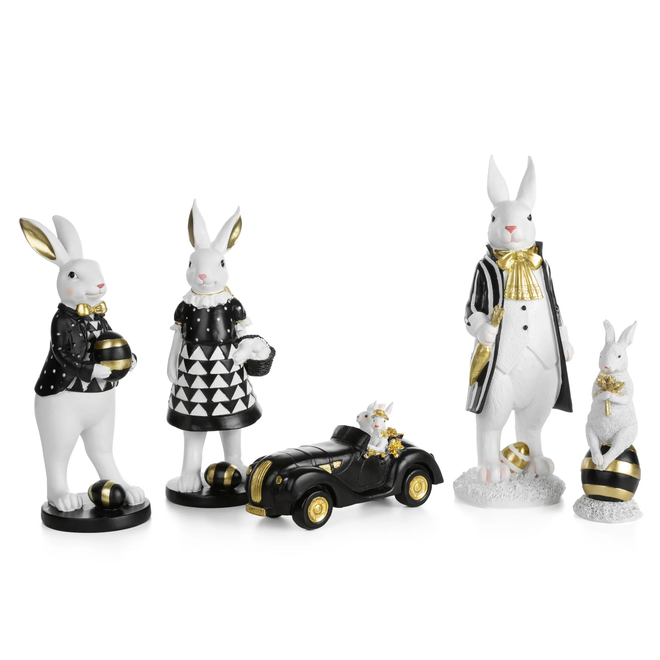 Wielkanocna figurka zajączka w samochodzie