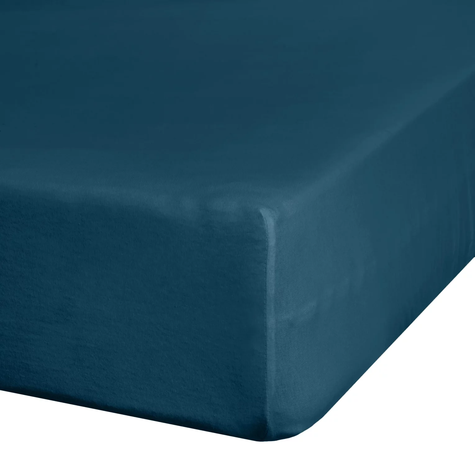 Prześcieradło jersey z gumką 220x200 cm z bawełny kolor granatowy 140 g/m2 ADELA